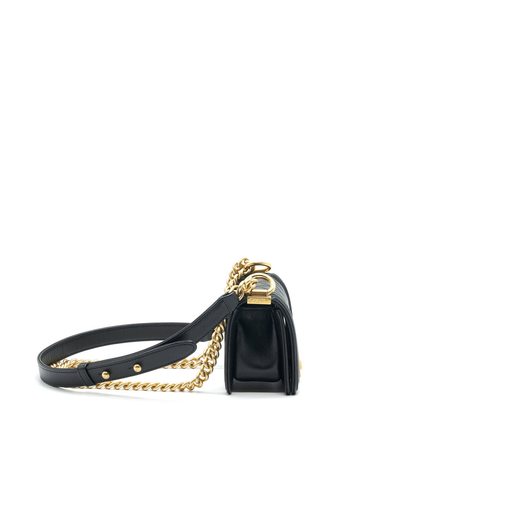 CHANEL BOY EXTRA MINI LAMBSKIN IN BLACK GHW