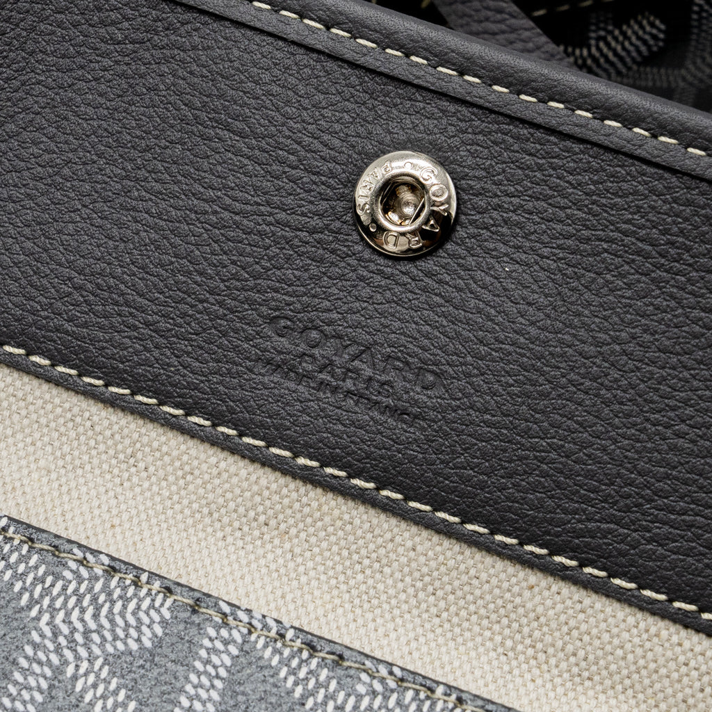 GOYARD SAINT LOUIS PM TOTE BAG GOYARDINE CANVAS GREY SHW