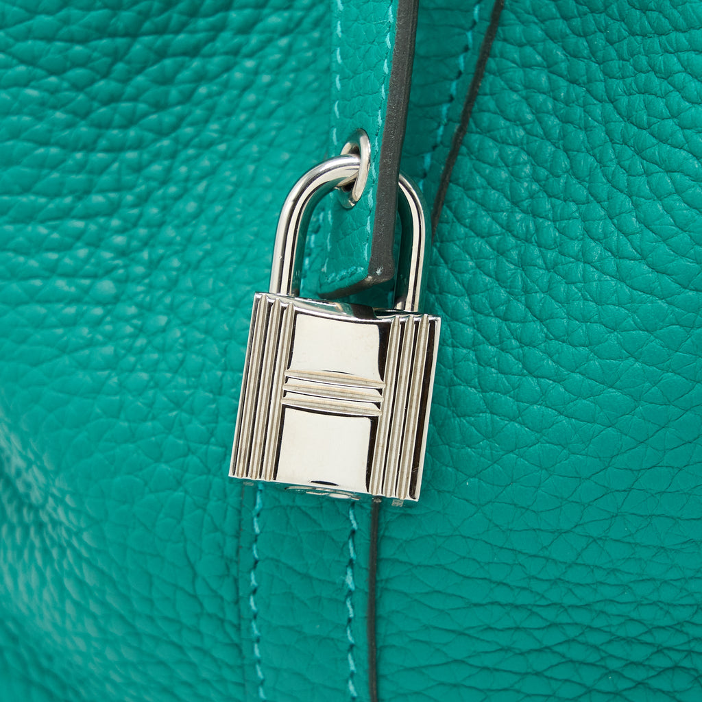 HERMES PICOTIN 18 LOCK BAG CLEMENCE VERT VERTIGO SHW