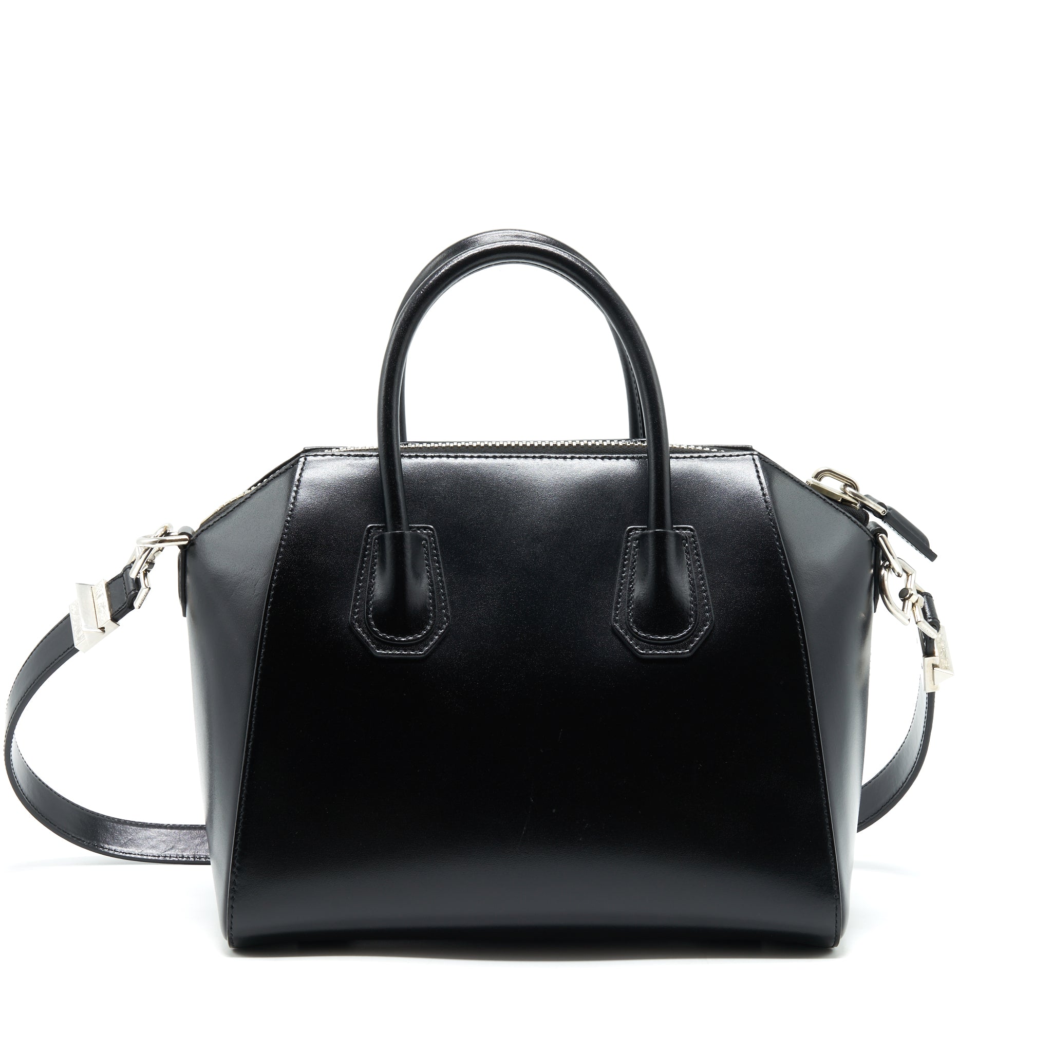 GIVENCHY SMALL ANTIGONA TOTE BAG BOX CALFSKIN BLACK SHW
