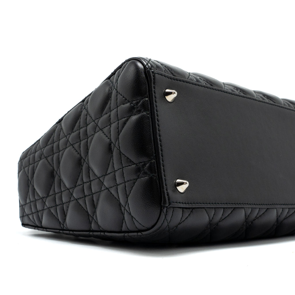 DIOR MEDIUM LADY DIOR LAMBSKIN BLACK SHW