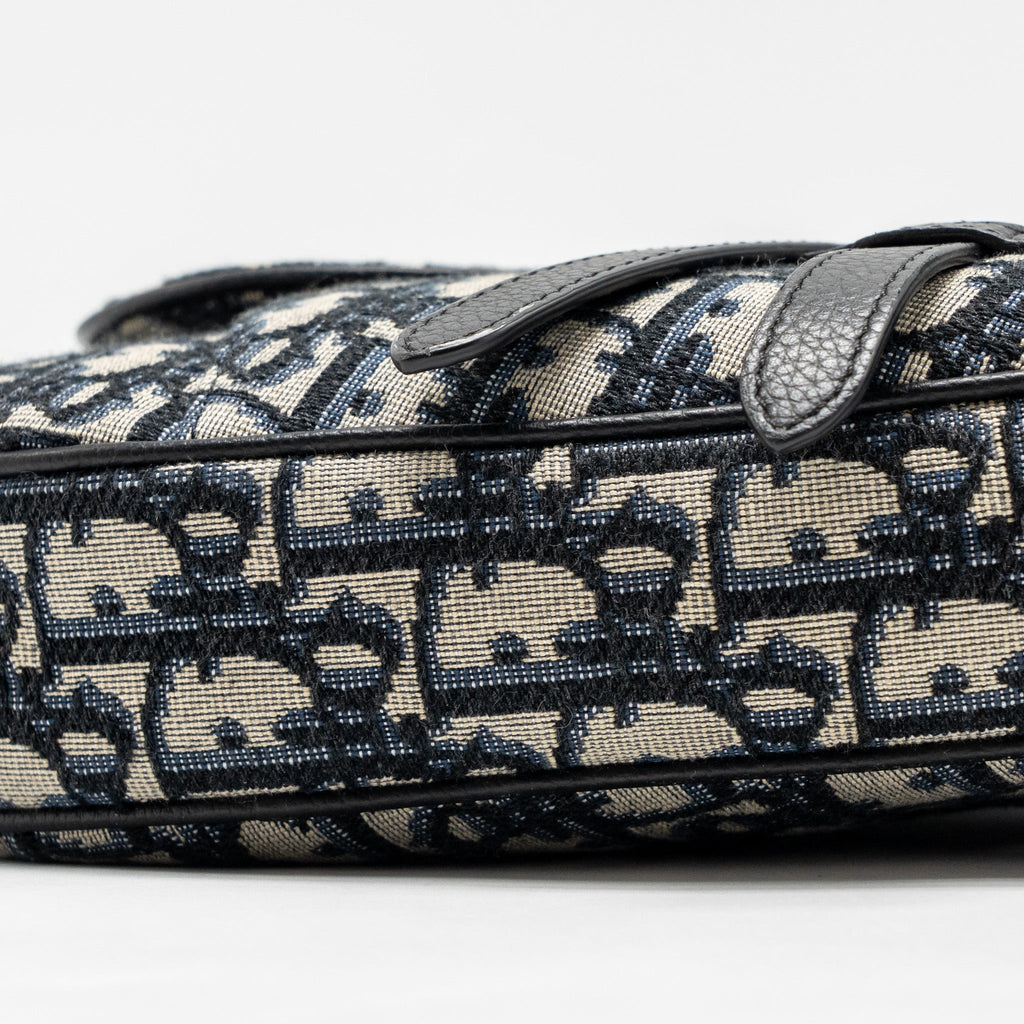 DIOR HOMME SADDLE BAG OBLIQUE JACQUARD MULTICOLOURED HARDWARE