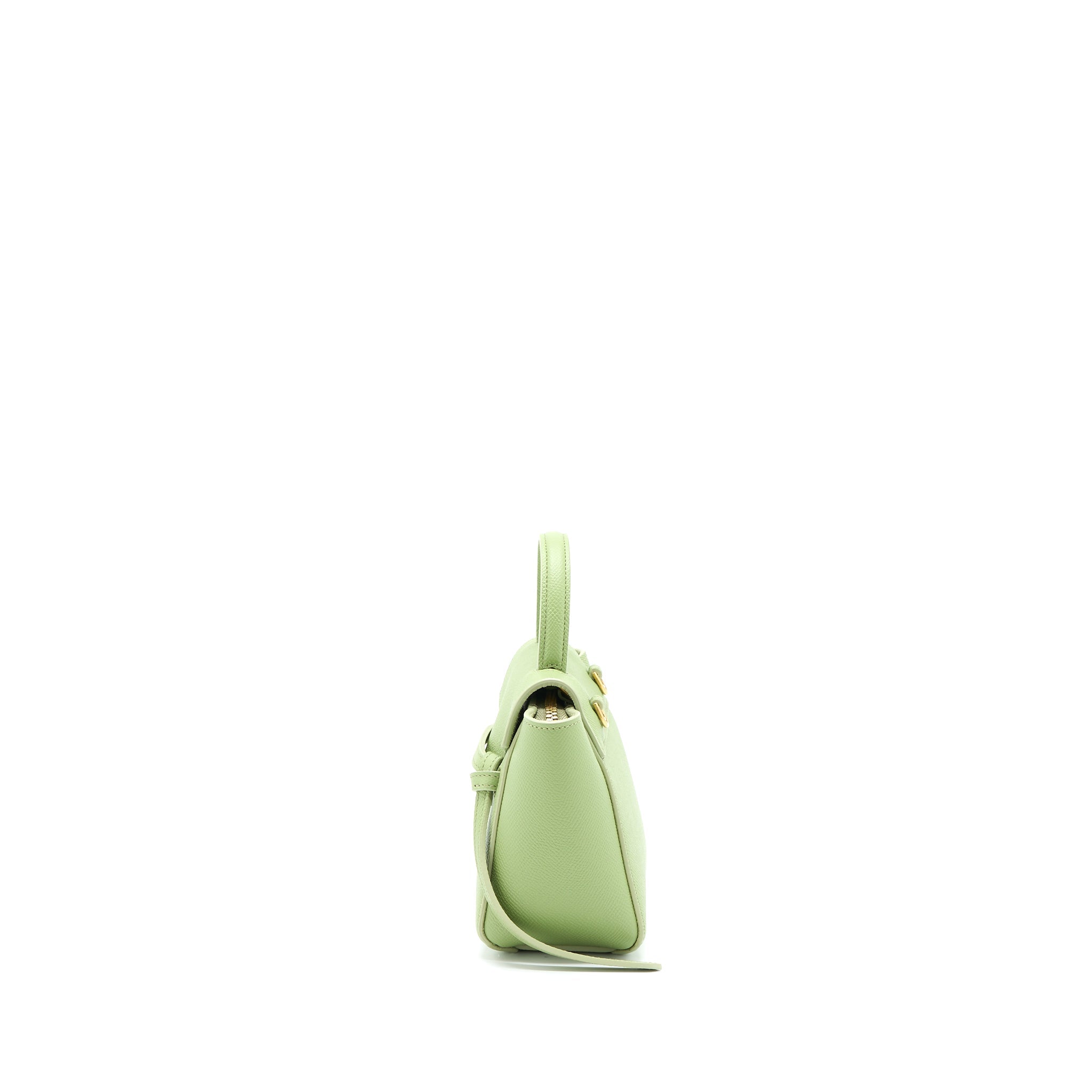 CELINE PICO BELT BAG GRAINED CALFSKIN LIGHT GREEN GHW
