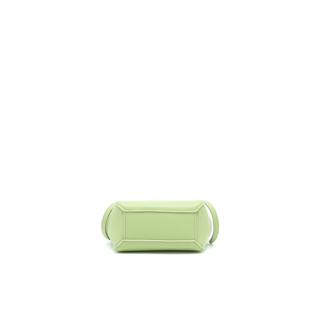 CELINE PICO BELT BAG GRAINED CALFSKIN LIGHT GREEN GHW