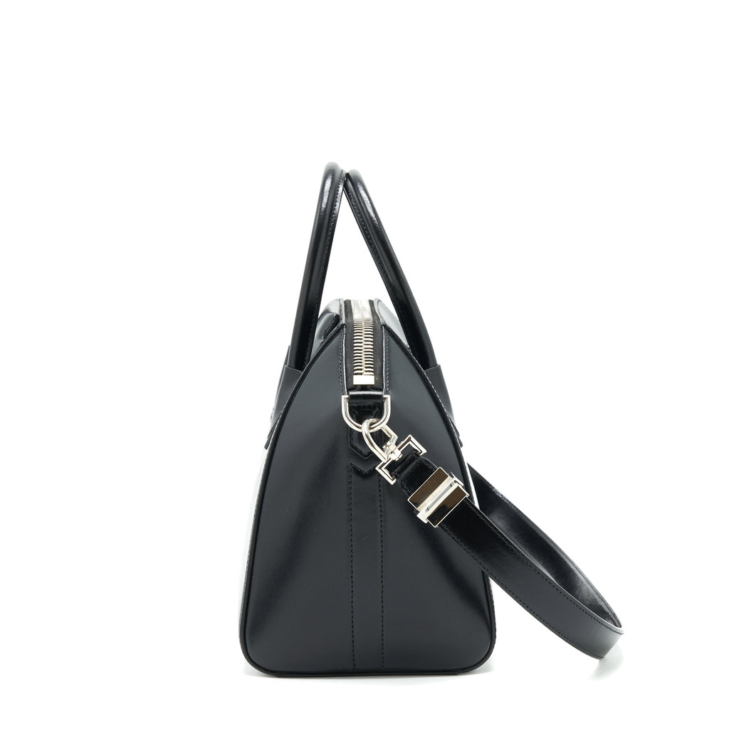 GIVENCHY SMALL ANTIGONA TOTE BAG BOX CALFSKIN BLACK SHW