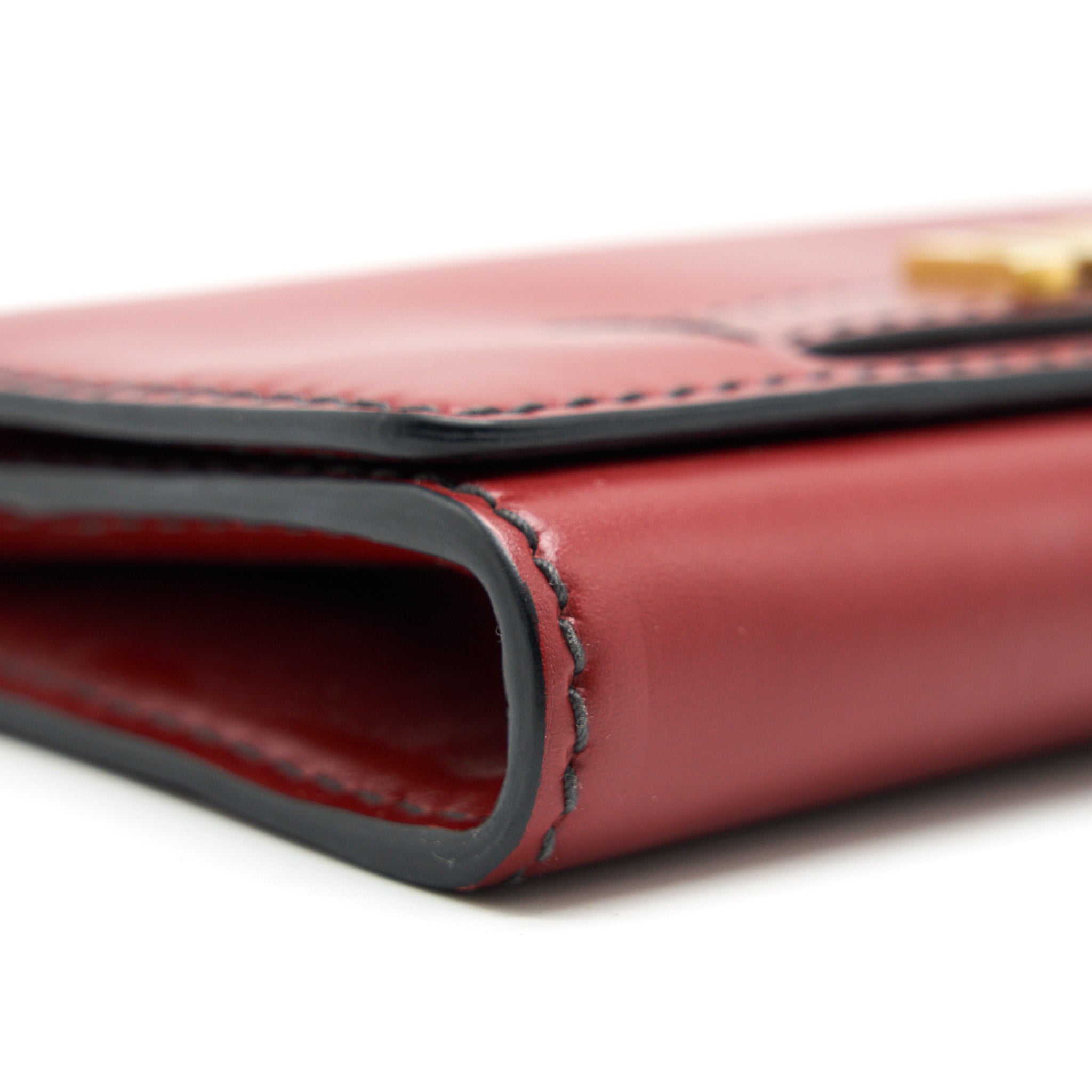 DIOR J'ADIOR SMALL LONG WALLET ON CHAIN RED WITH GHW