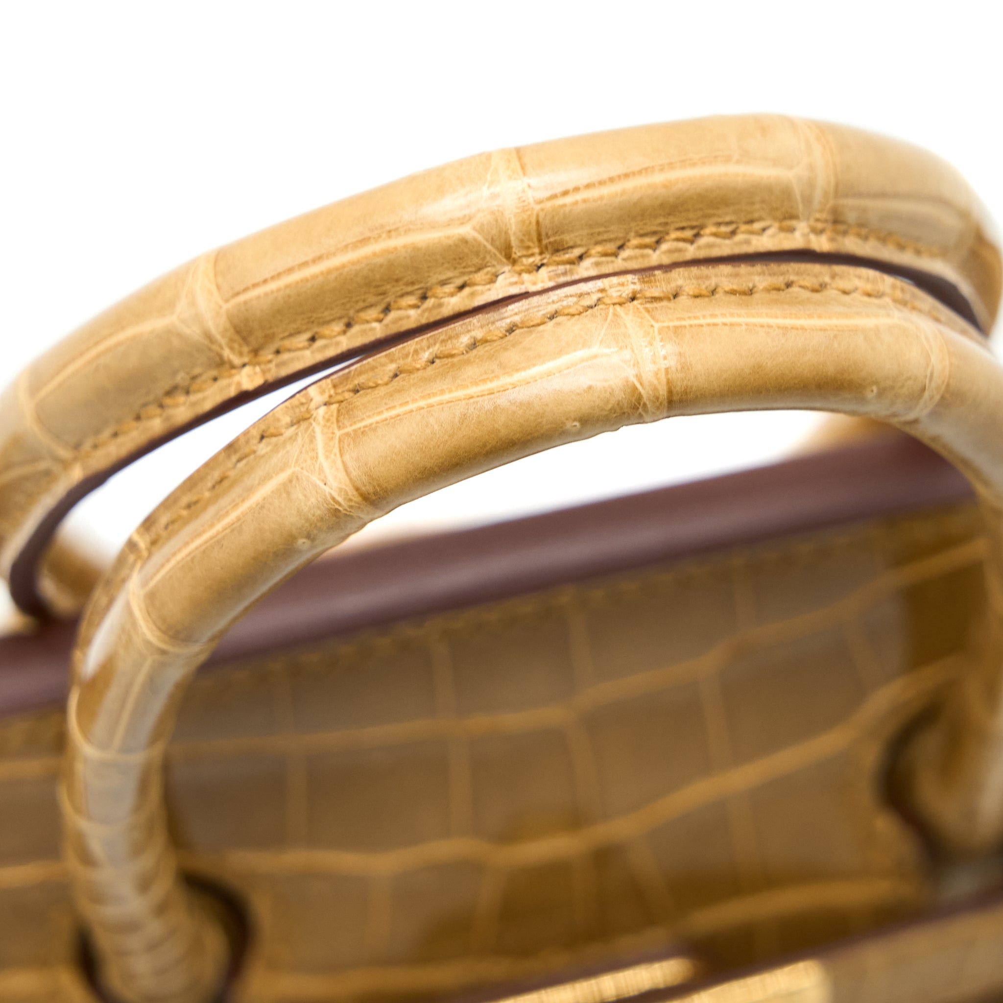 HERMES BIRKIN 25 TOUCH CROCODILE NILOTICUS/TOGO CARAMEL/TABAC CAMEL GHW