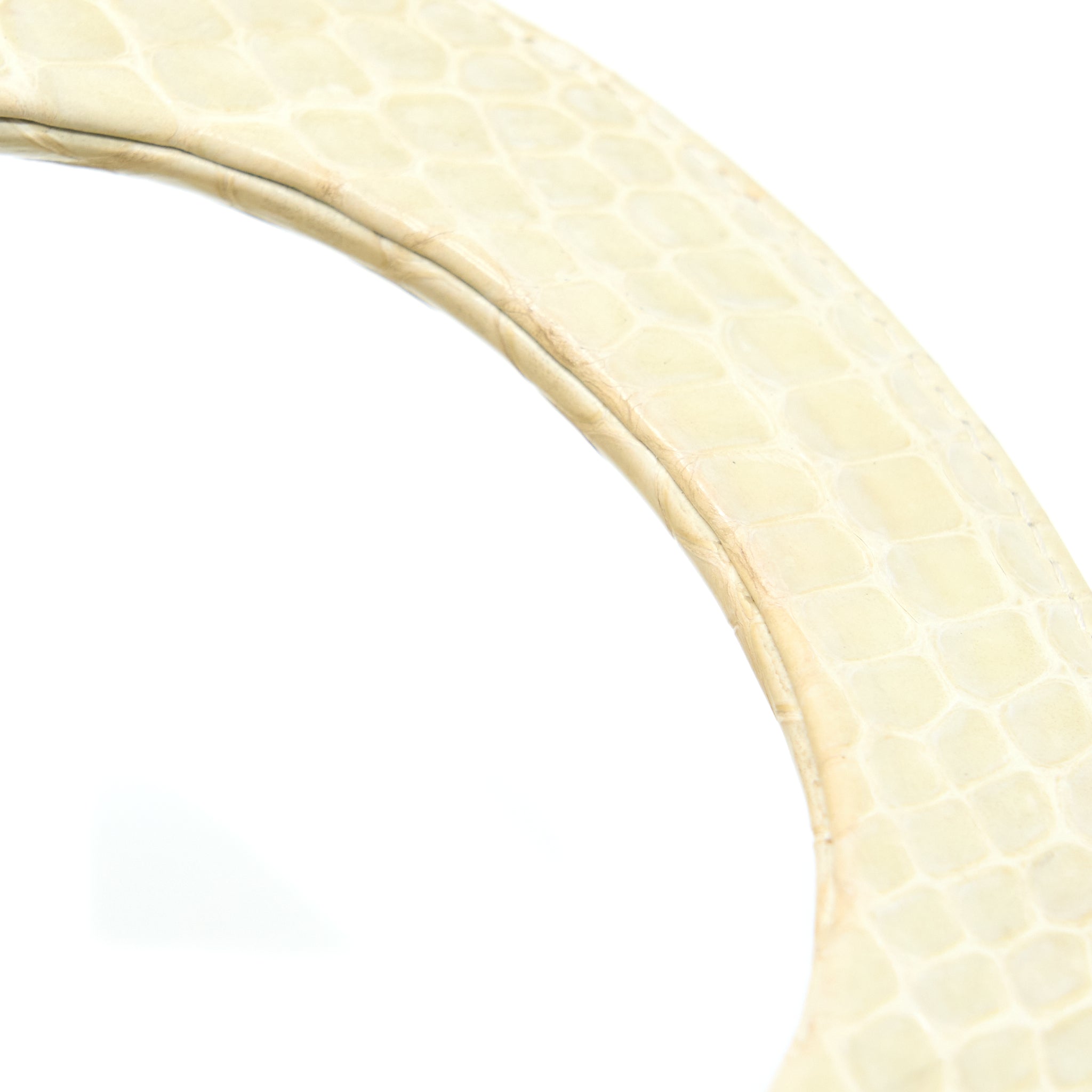 DIOR MINI LADY DIOR HIMALAYAN CROCODILE WHITE SHW