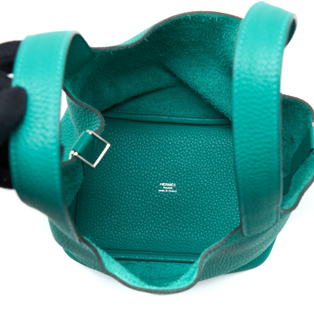 HERMES PICOTIN 18 LOCK BAG CLEMENCE VERT VERTIGO SHW