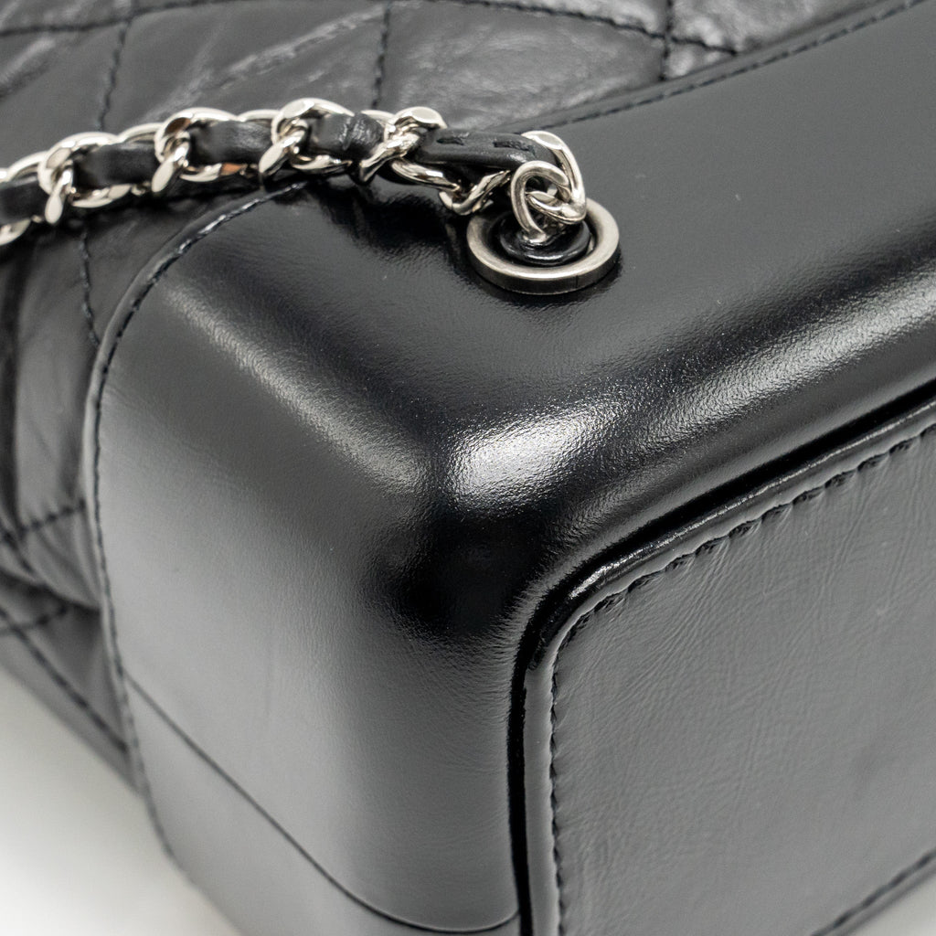 CHANEL SMALL GABRIELLE BACKPACK CALFSKIN BLACK MULTICOLOUR HARDWARE (MICROCHIP)