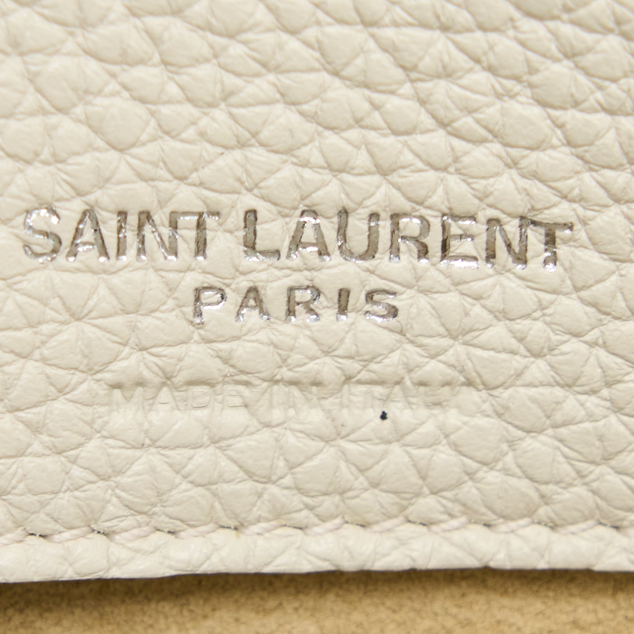 SAINT LAURENT SAC DE JOUR TOTE BAG CALFSKIN WHITE SHW