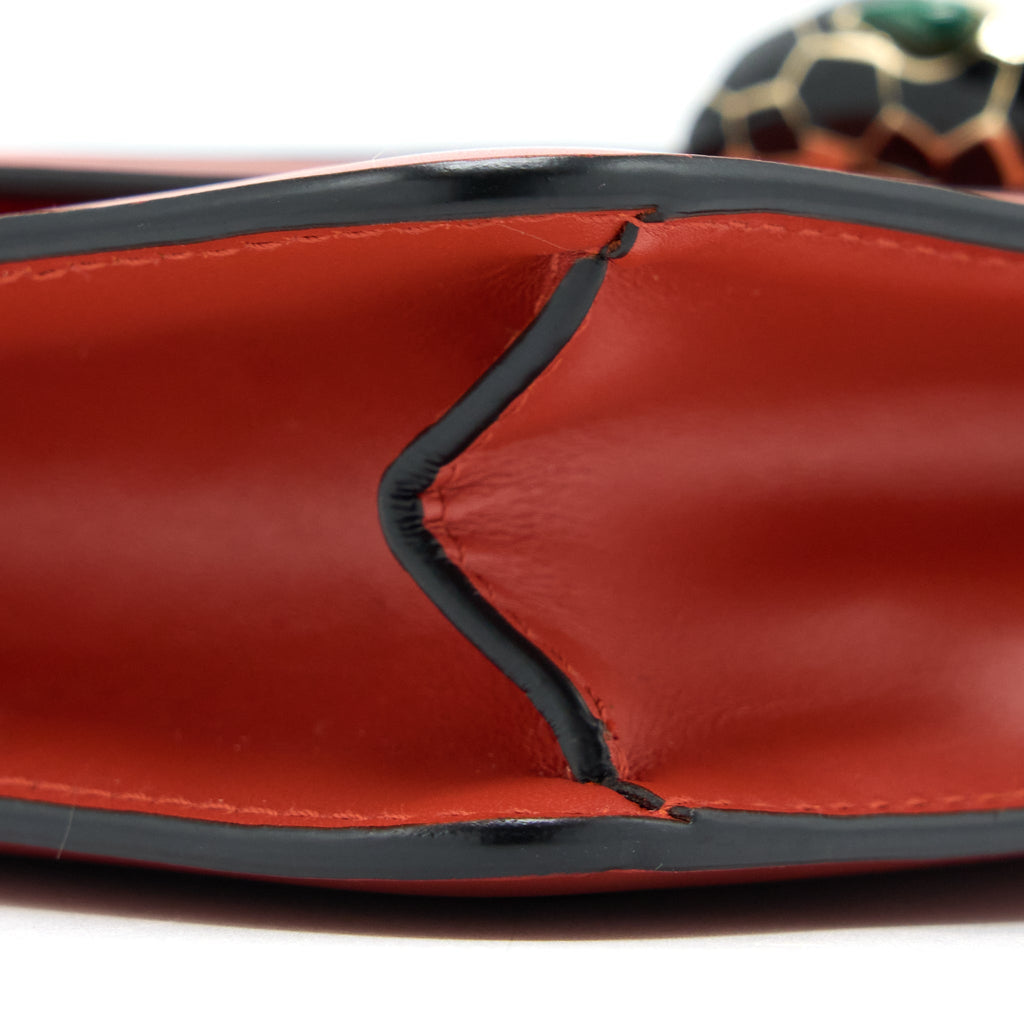 BVLGARI SERPENTI FOREVER CROSSBODY BAG CALFSKIN ORANGE LGHW