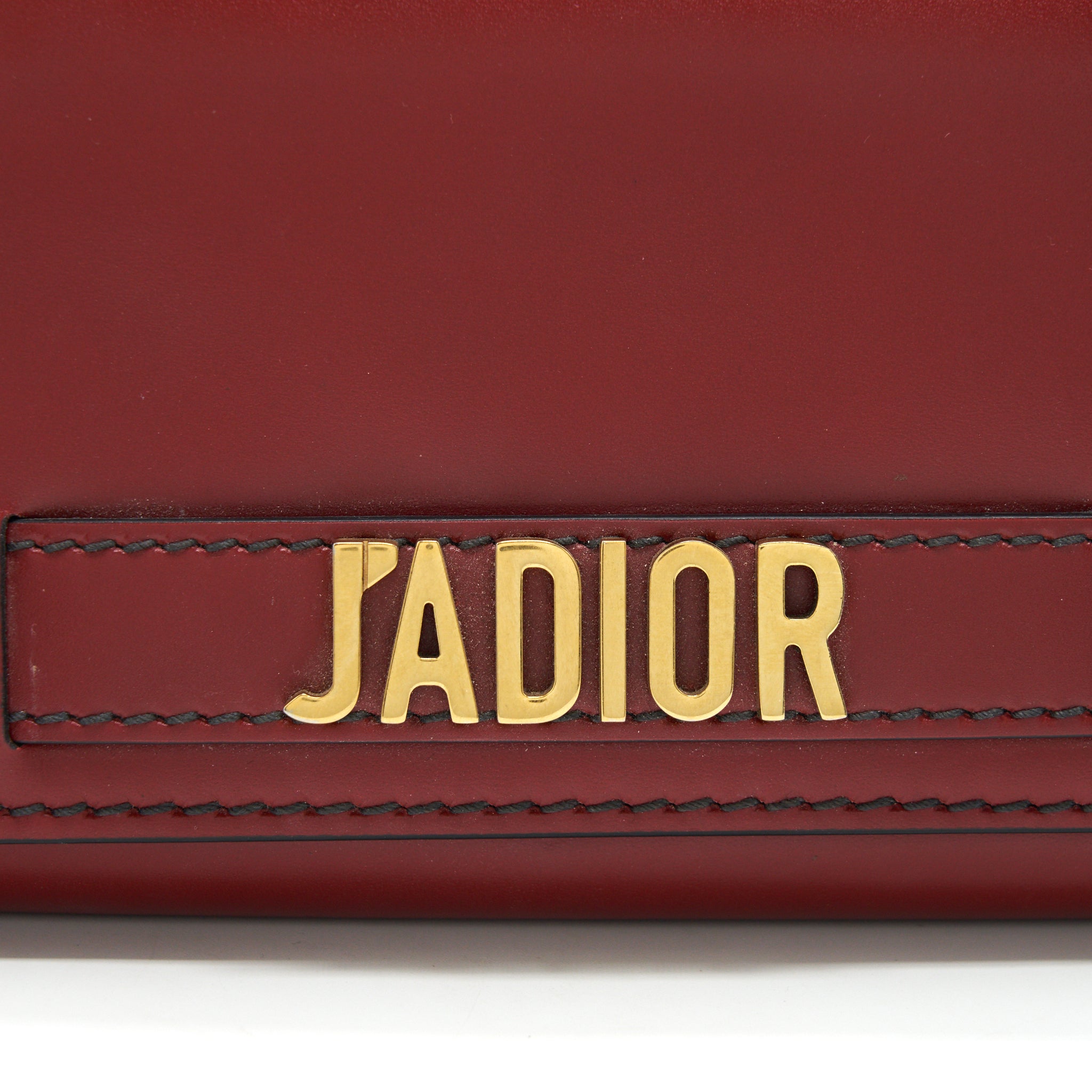 DIOR J'ADIOR SMALL LONG WALLET ON CHAIN RED WITH GHW