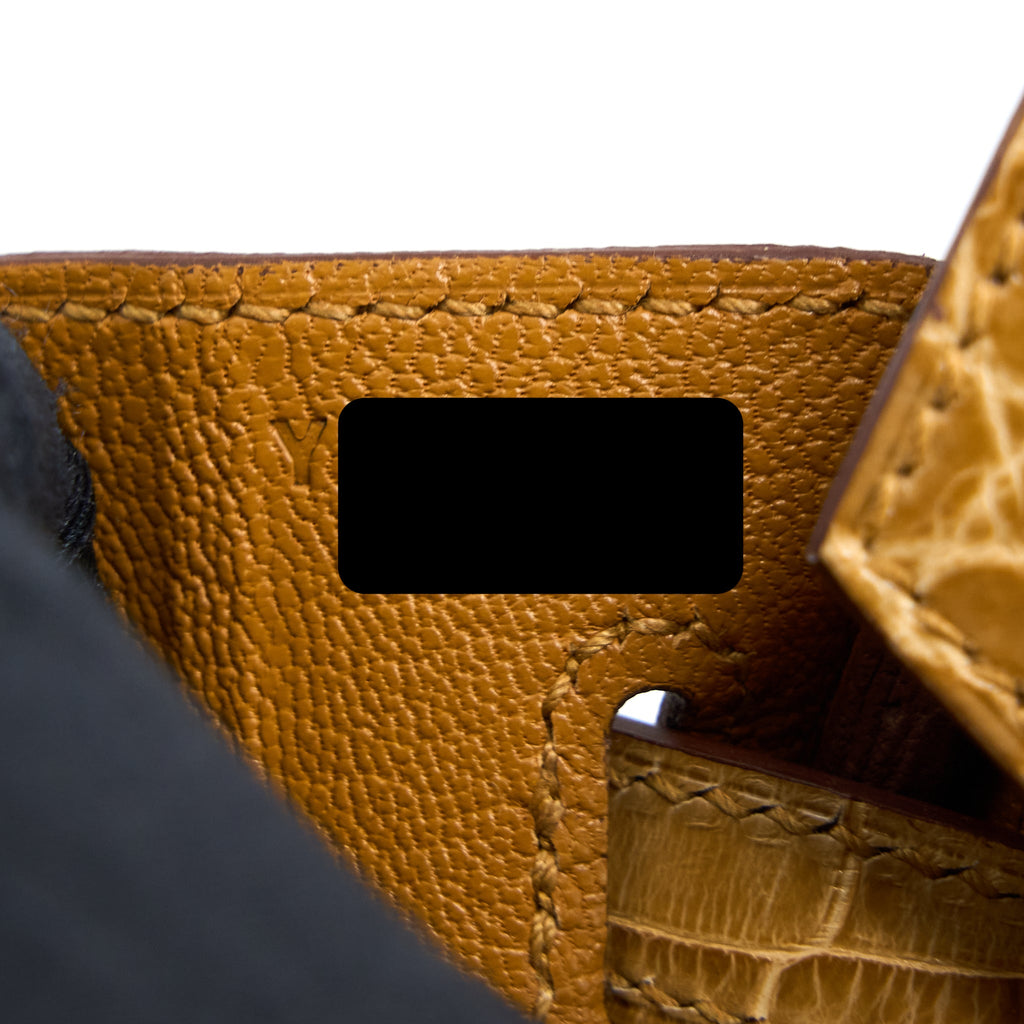 HERMES BIRKIN 25 TOUCH CROCODILE NILOTICUS/TOGO CARAMEL/TABAC CAMEL GHW