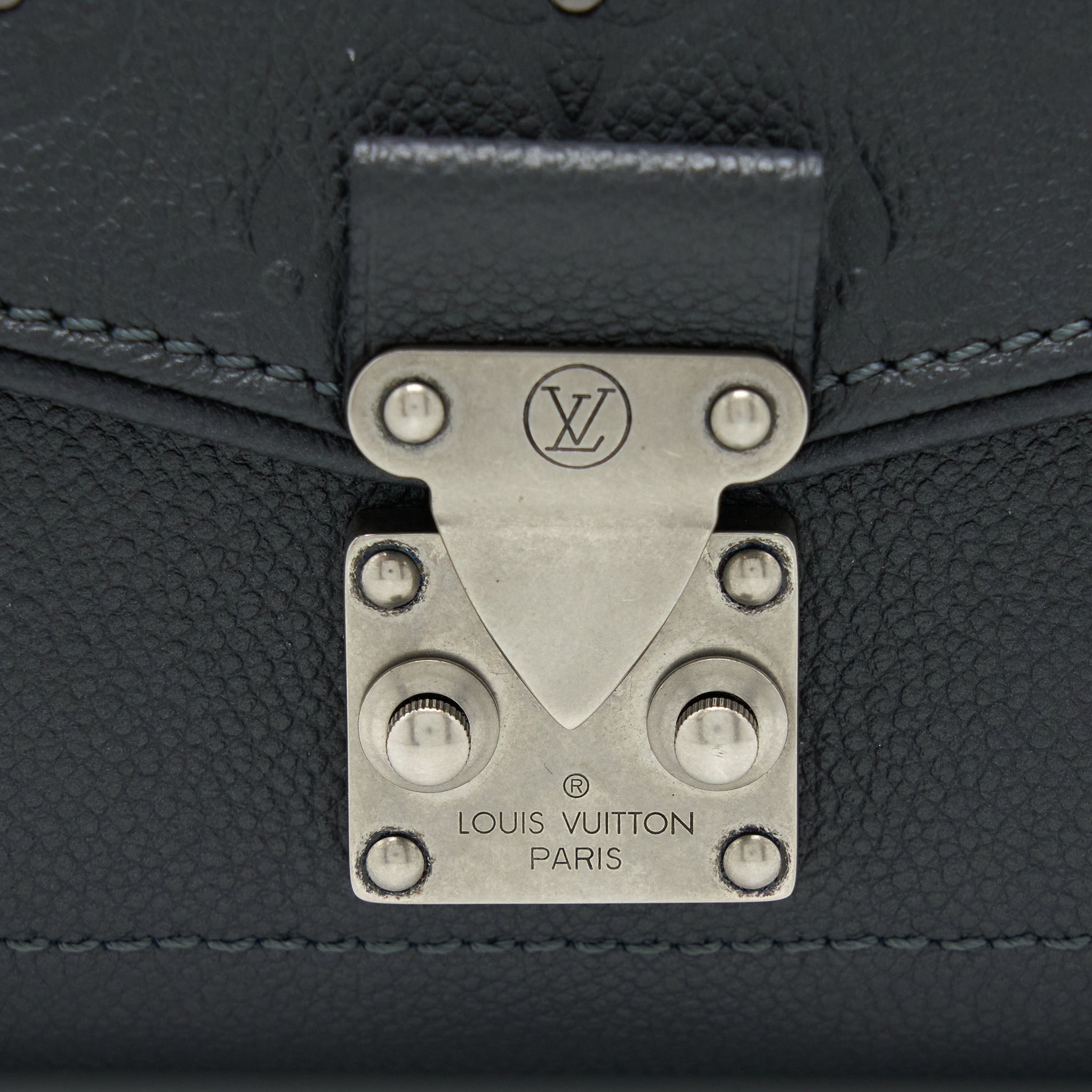LOUIS VUITTON SAINT GERMAINE CROSSBODY BAG MONOGRAM EMPREINTE BLACK BRUSHED SHW
