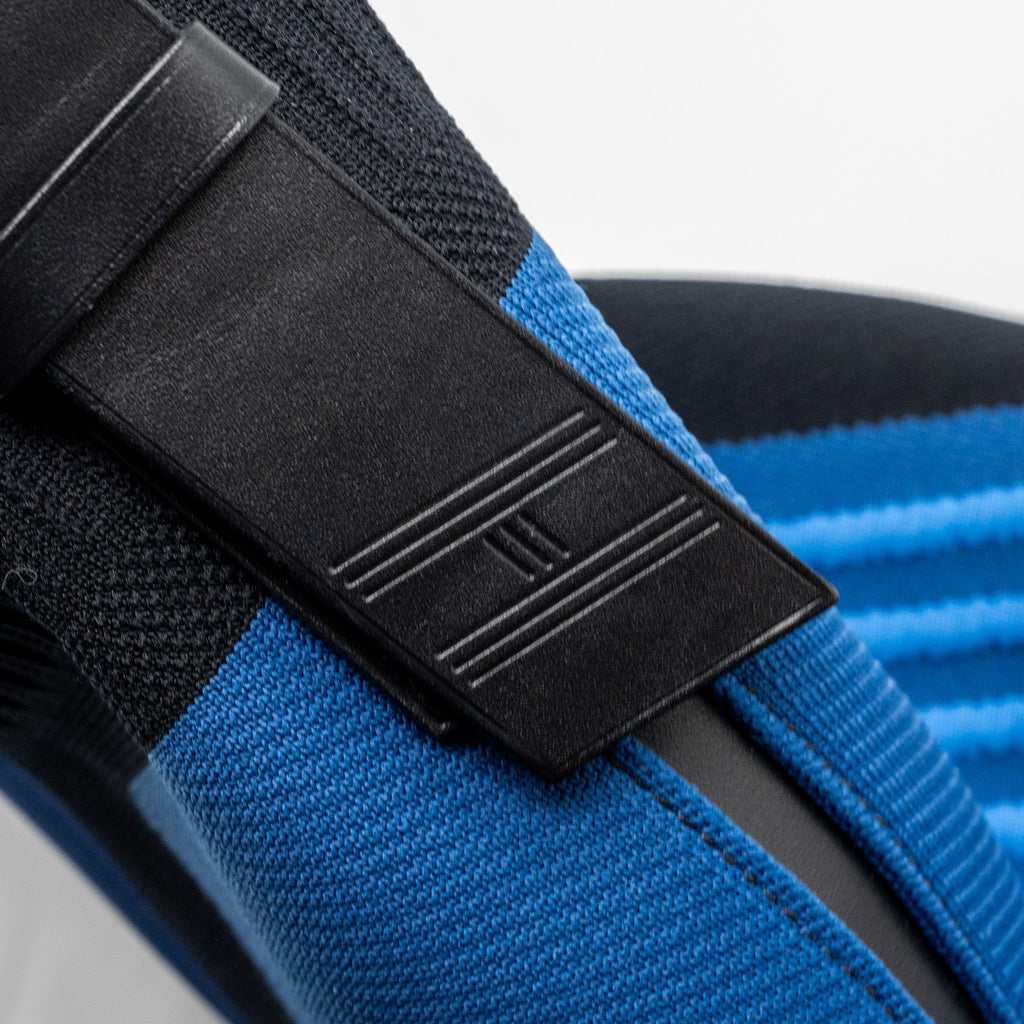 HERMES ETRIVIERE MM SHOULDER BAG FABRIC / HUNTER LEATHER BLUE/ BLACK WITH SHW