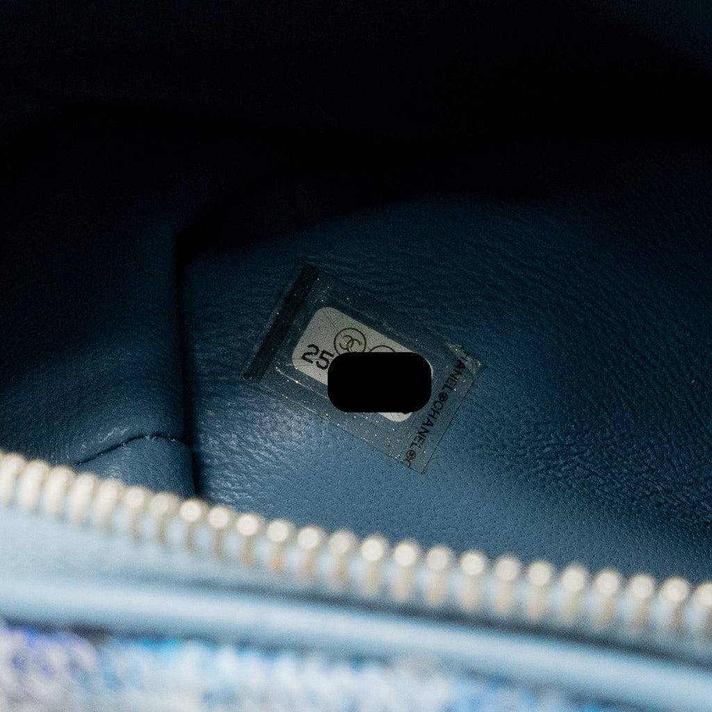 CHANEL MINI BACKPACK SEQUINS MULTICOLOUR BLUE SHW