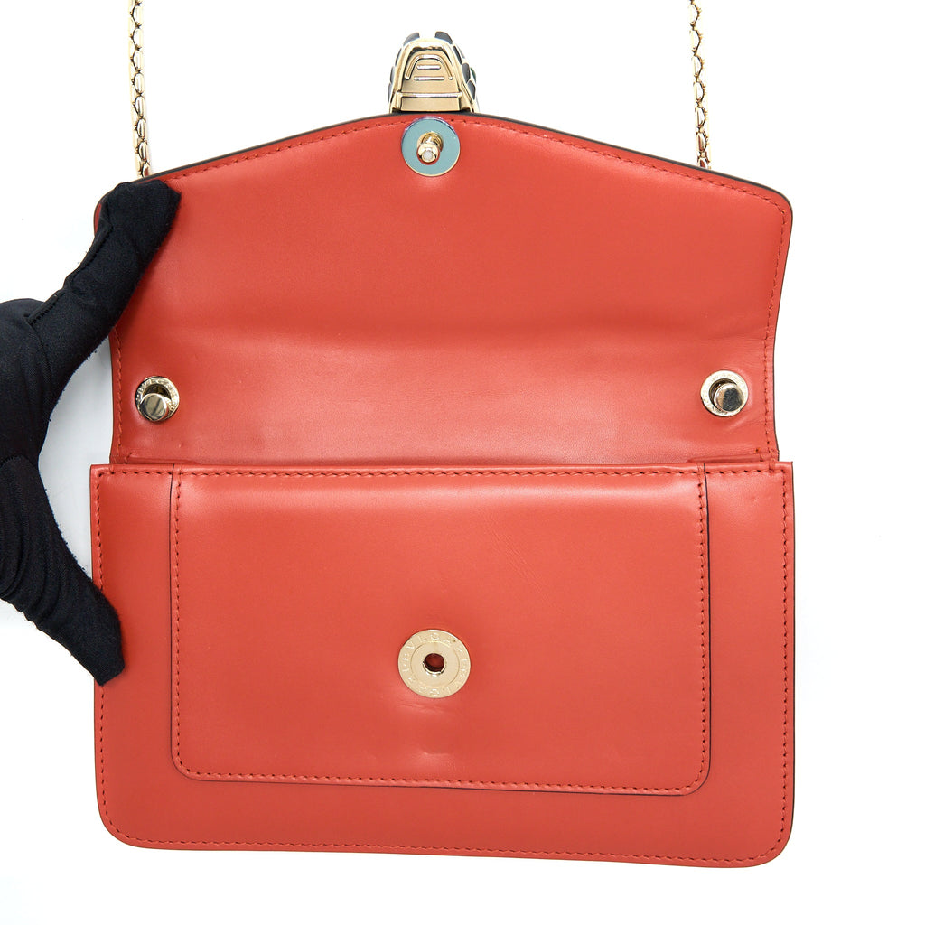 BVLGARI SERPENTI FOREVER CROSSBODY BAG CALFSKIN ORANGE LGHW