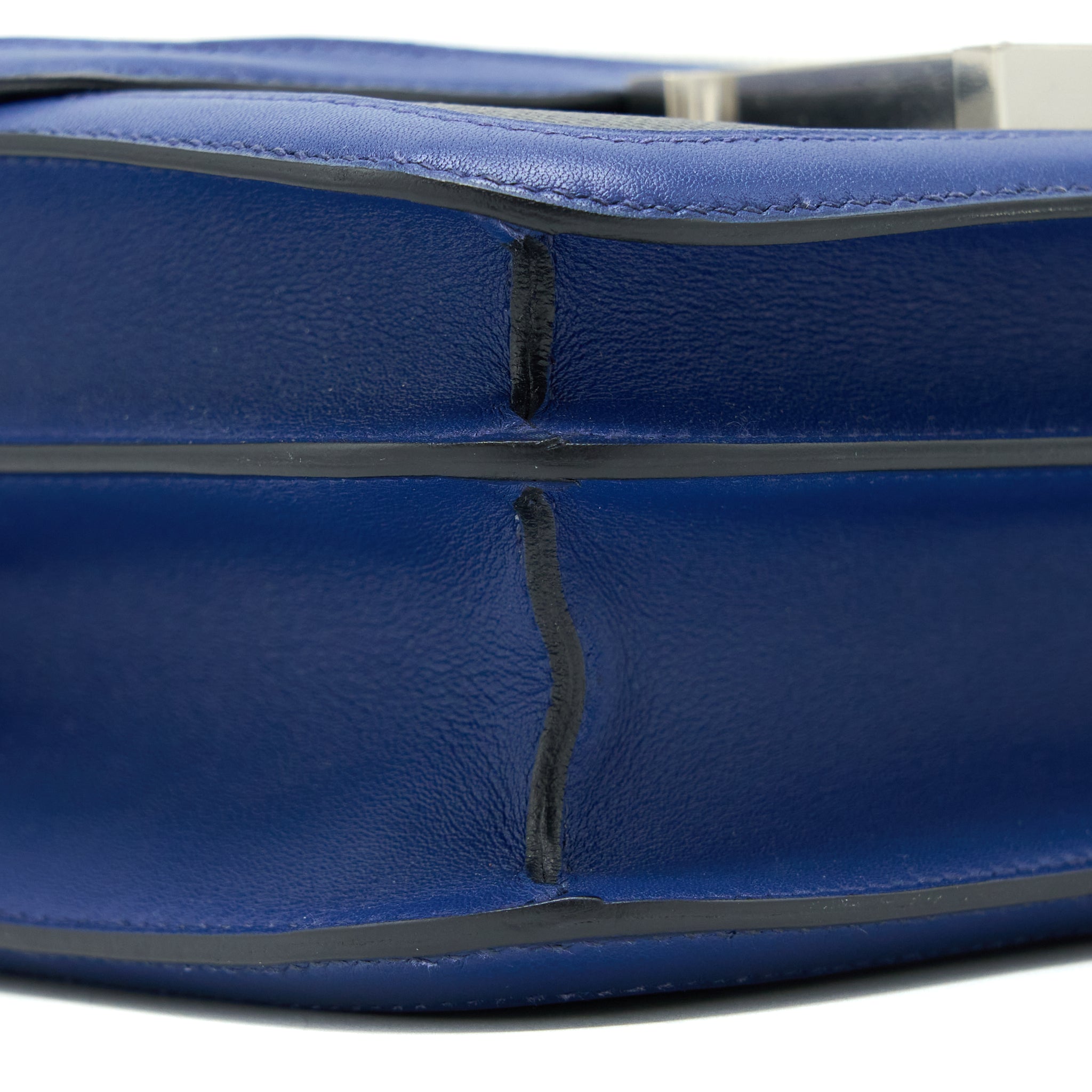 HERMES CONSTANCE 24 SWIFT/TOILE BLACK/BLUE SAPHIR SHW