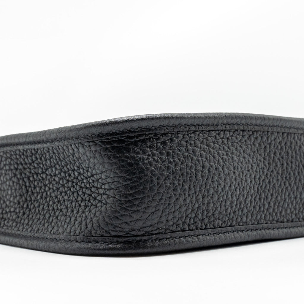 HERMES MINI EVELYNE CLEMENCE BLACK WITH BLACK/EBENE STRAP GHW