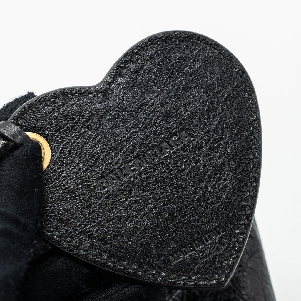 BALENCIAGA LE CAGOLE XS LAMBSKIN BLACK GHW
