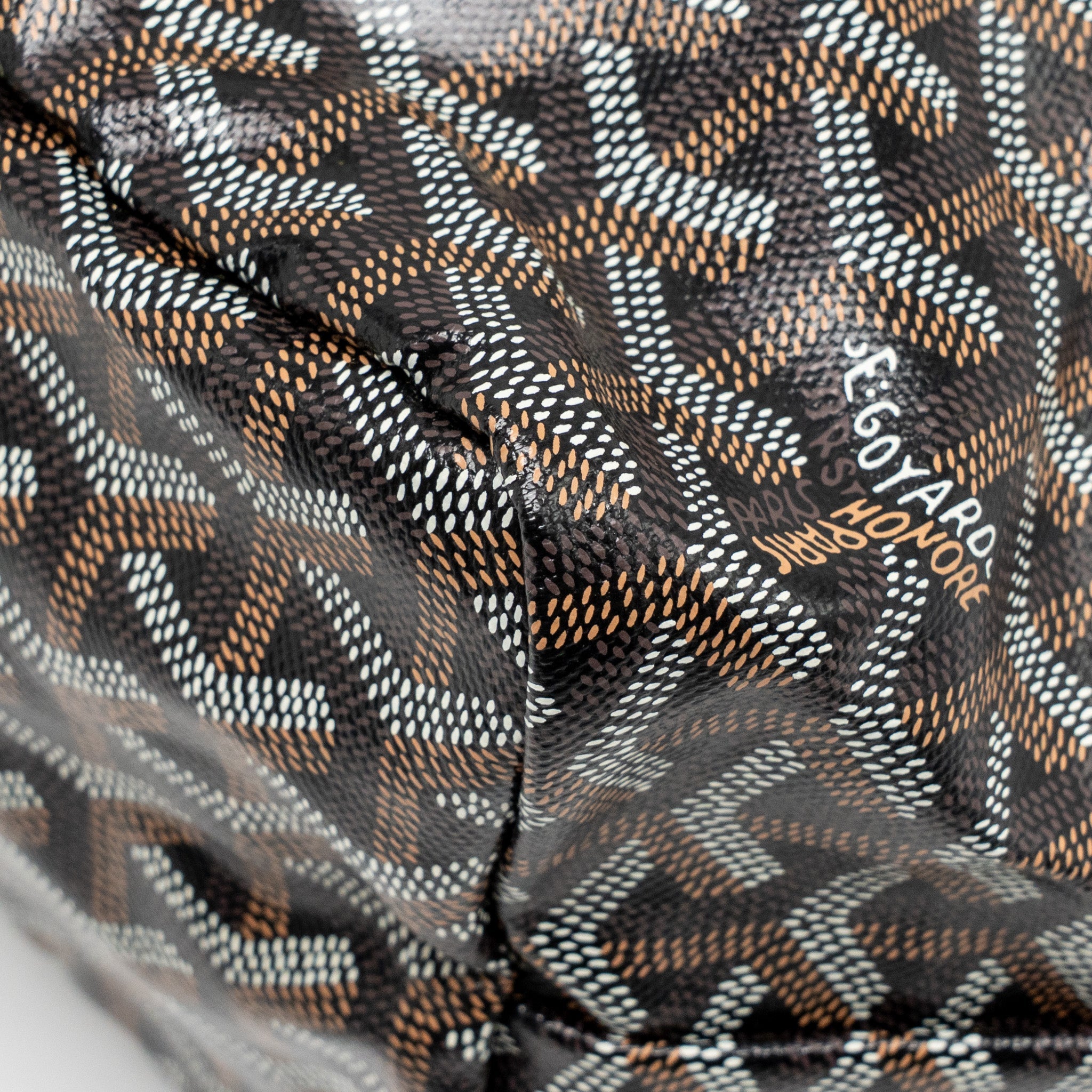 GOYARD SAINT LOUIS PM GOYARDINE CANVAS/CHEVROCHES CALFSKIN BLACK/TAN SHW