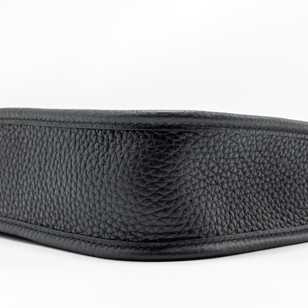 HERMES MINI EVELYNE CLEMENCE BLACK WITH BLACK/EBENE STRAP GHW