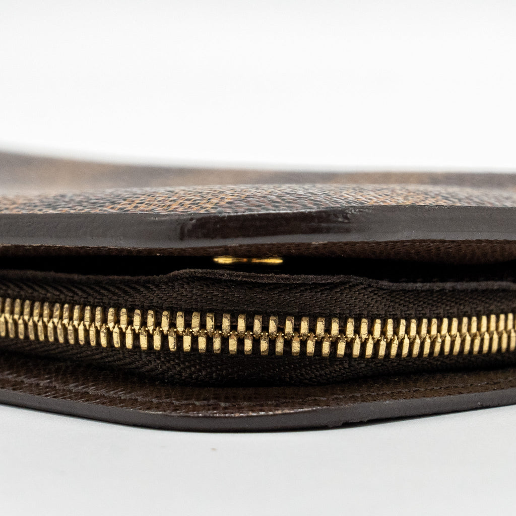 LOUIS VUITTON FOLD WALLET DAMIER EBENE CANVAS GHW