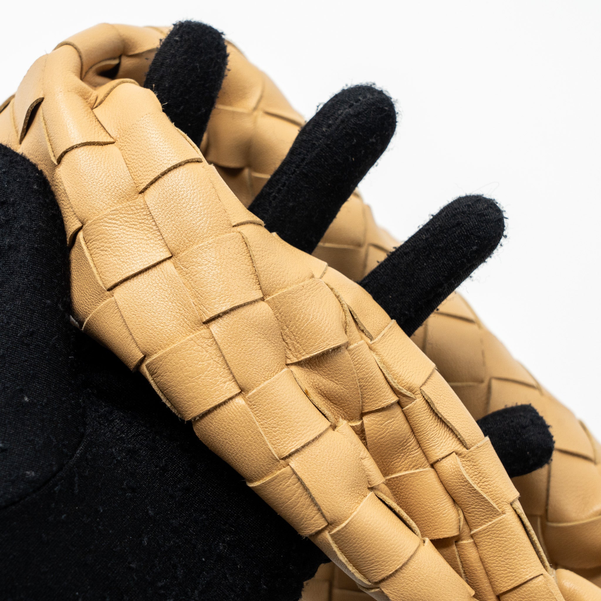 BOTTEGA VENETA MINI JODIE LEATHER BEIGE GHW