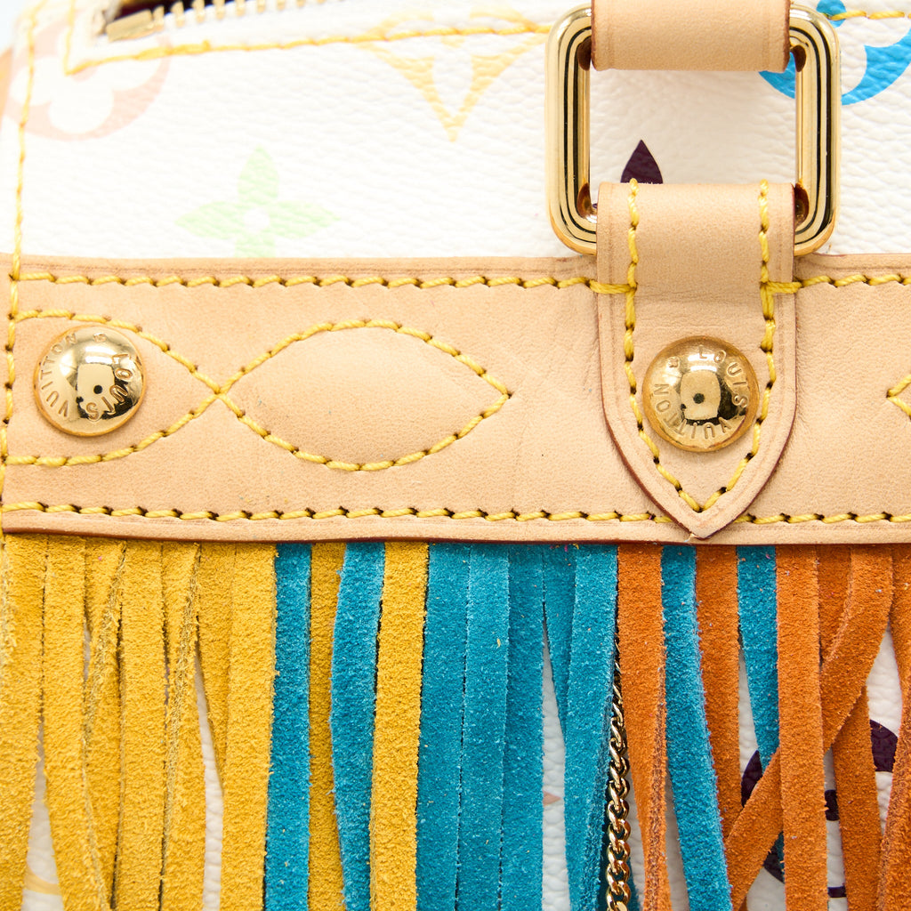 LOUIS VUITTON VINTAGE SPEEDY 25 LIMITED EDITION WHITE/MULTICOLOUR GHW
