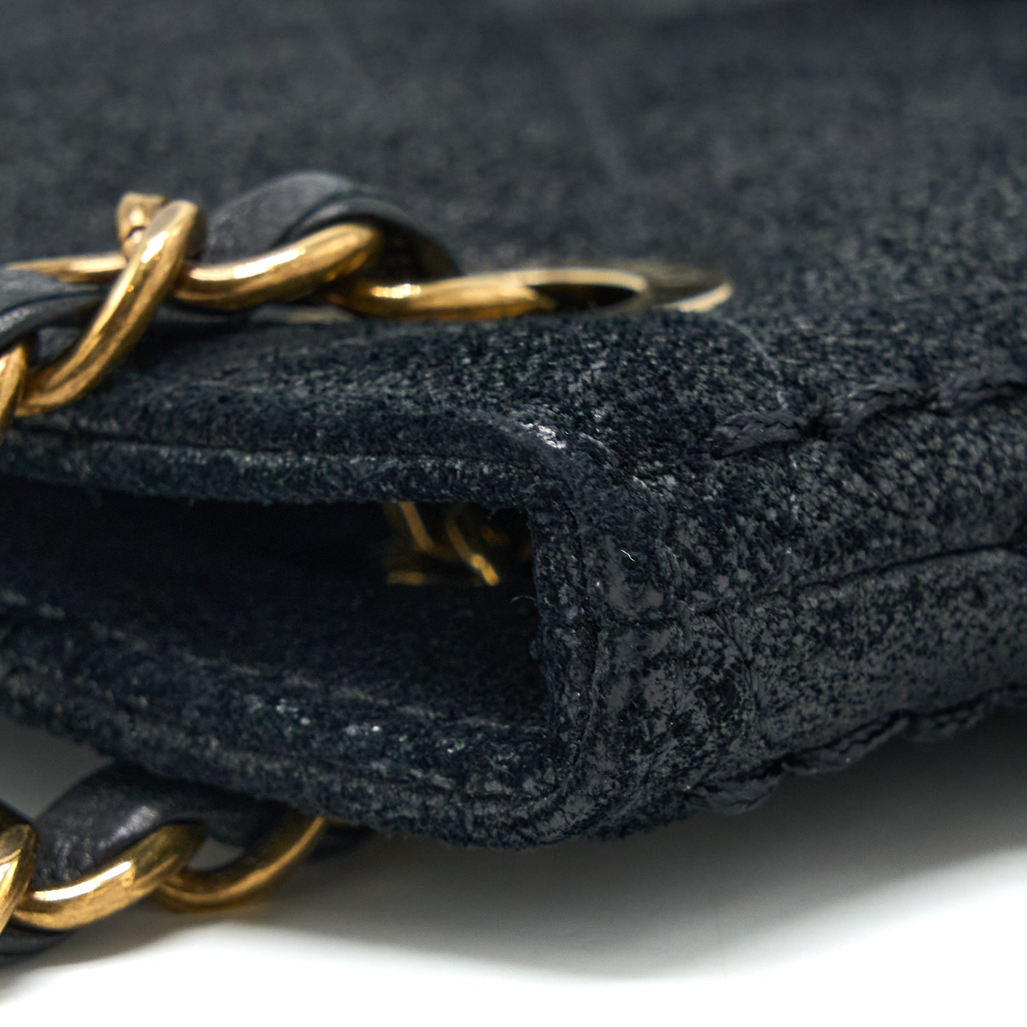 CHANEL TASSEL HOBO BAG FRINGED SHINY CALFSKIN BLACK BRUSHED GHW