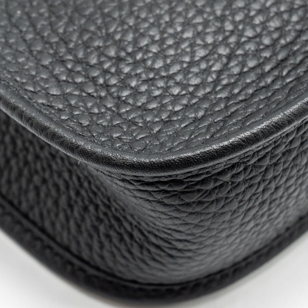 HERMES MINI EVELYNE CLEMENCE BLACK WITH BLACK/EBENE STRAP GHW