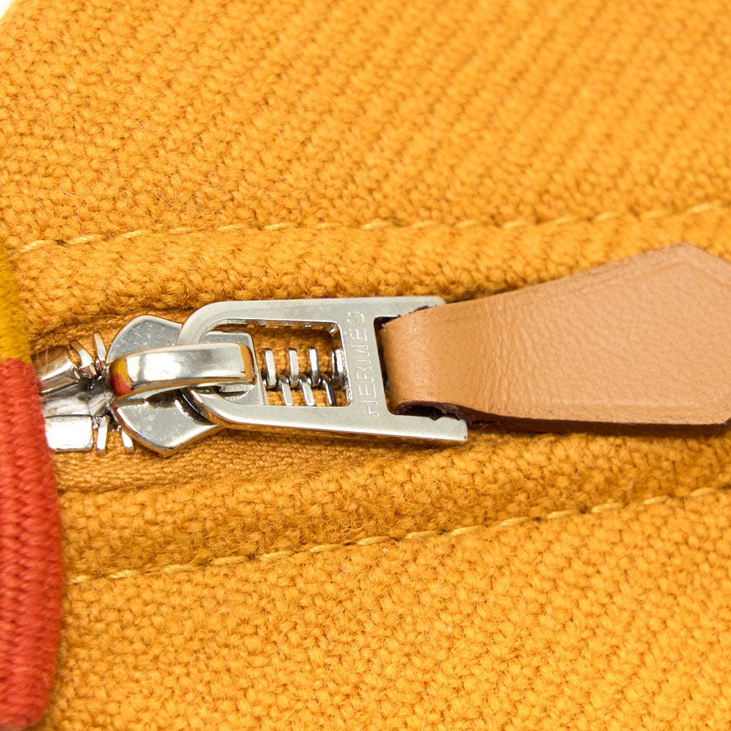 HERMES TROUSSE DE TOILETTE BRIDE PM WOOL OCRE SHW