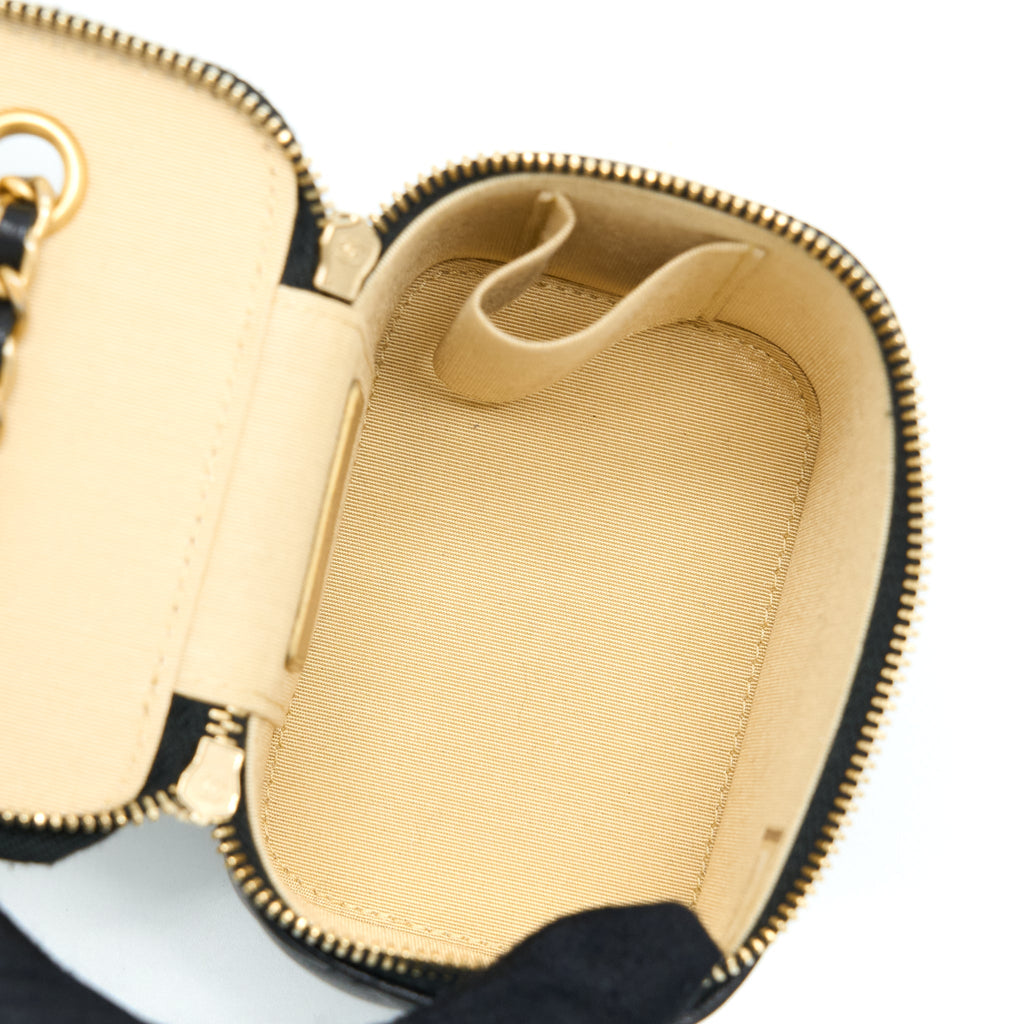 CHANEL PEARL CRUSH MINI VANITY LAMBSKIN BLACK GHW