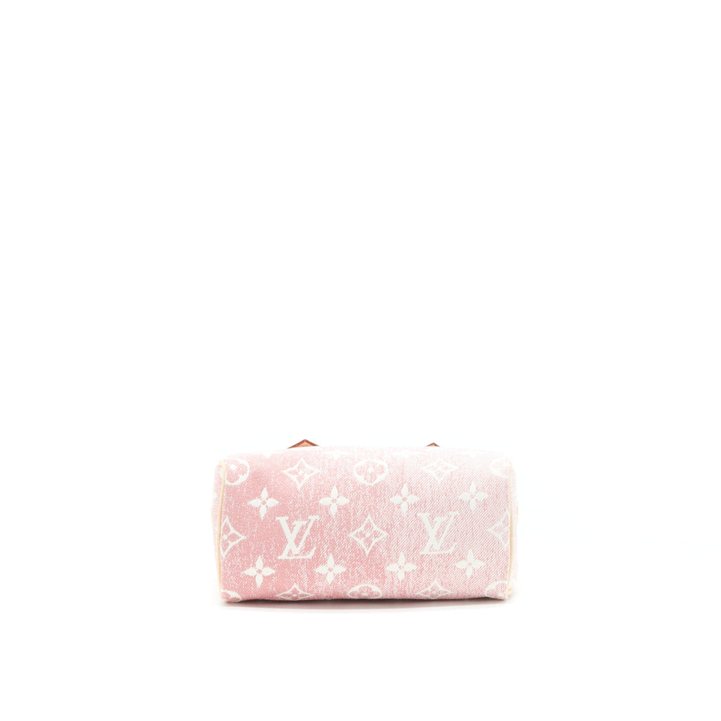 LOUIS VUITTON NANO SPEEDY MONOGRAM JACQUARD DENIM PINK