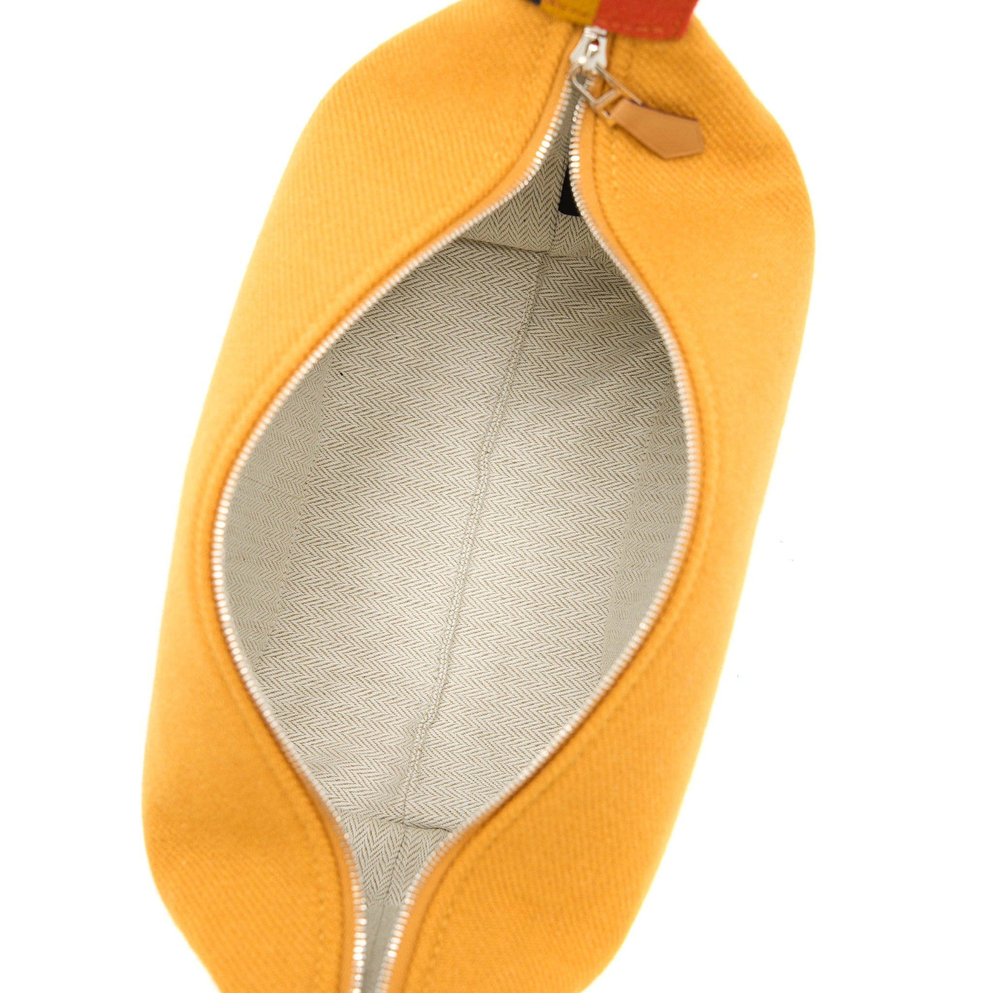HERMES TROUSSE DE TOILETTE BRIDE PM WOOL OCRE SHW