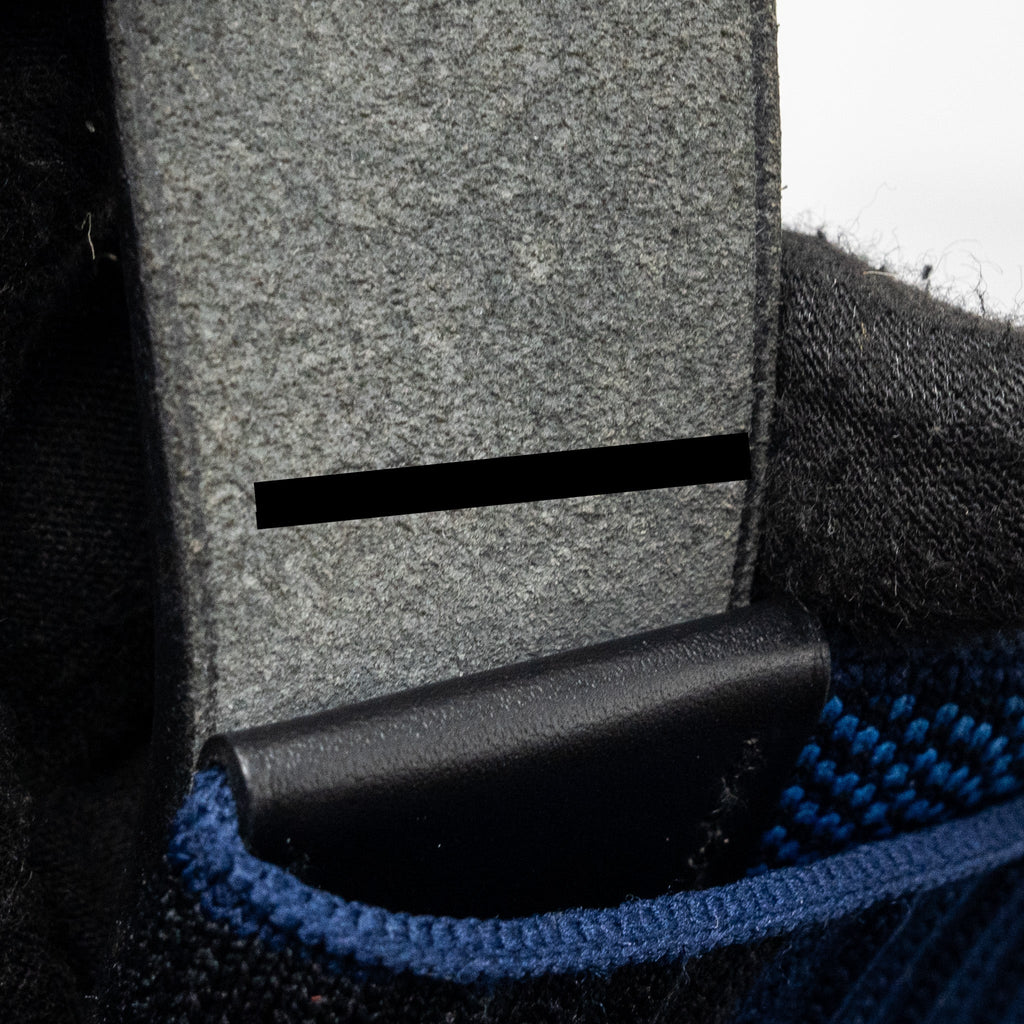HERMES ETRIVIERE MM SHOULDER BAG FABRIC / HUNTER LEATHER BLUE/ BLACK WITH SHW