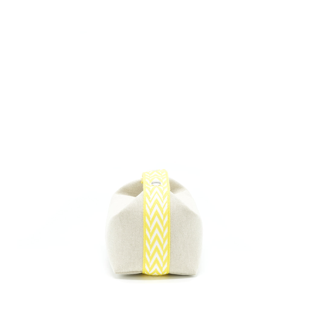 HERMES TROUSSE DE TOILETTE BRAD A BRAC PM JAUNE CITRON