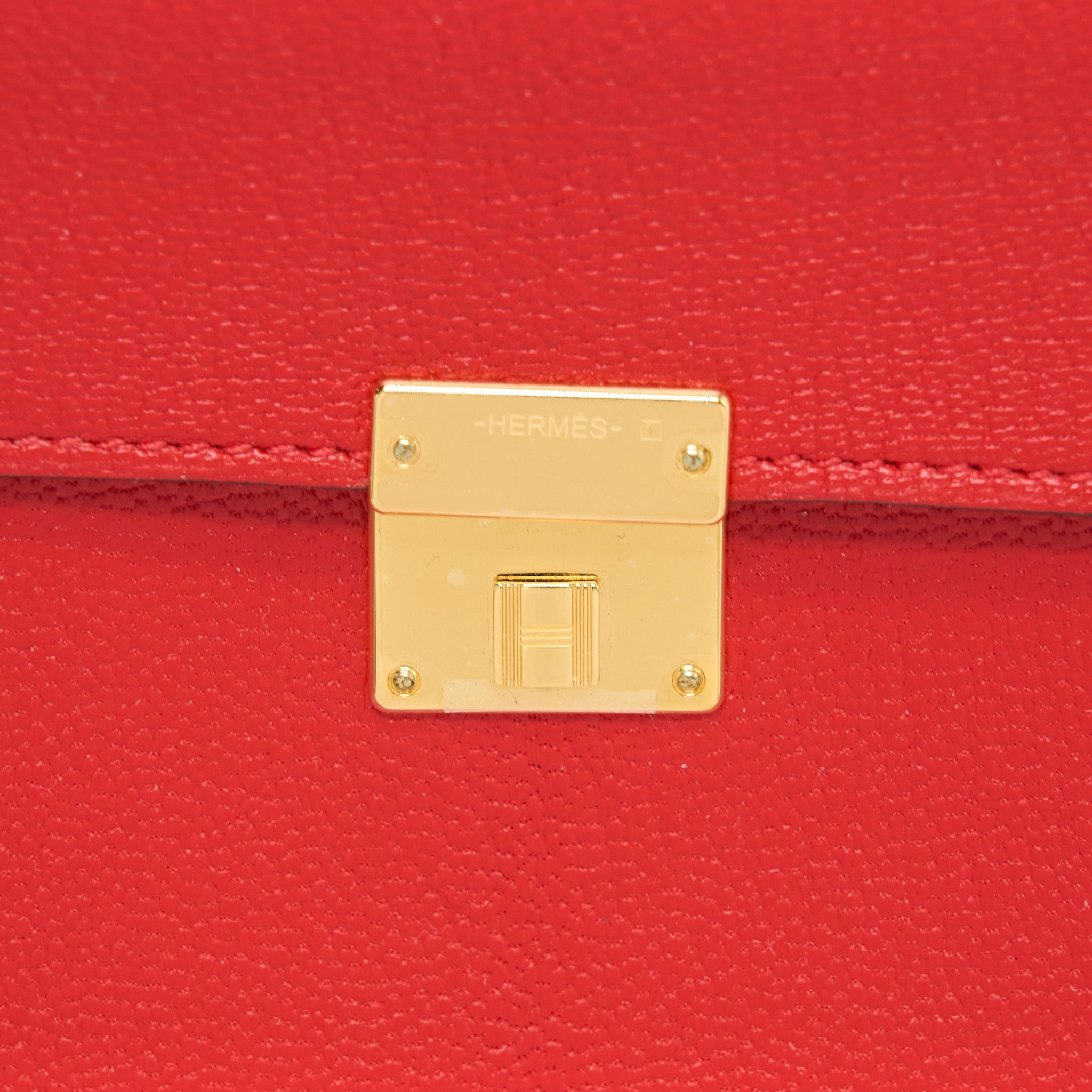 HERMES CLIC 16 WALLET MYSORE RED GHW