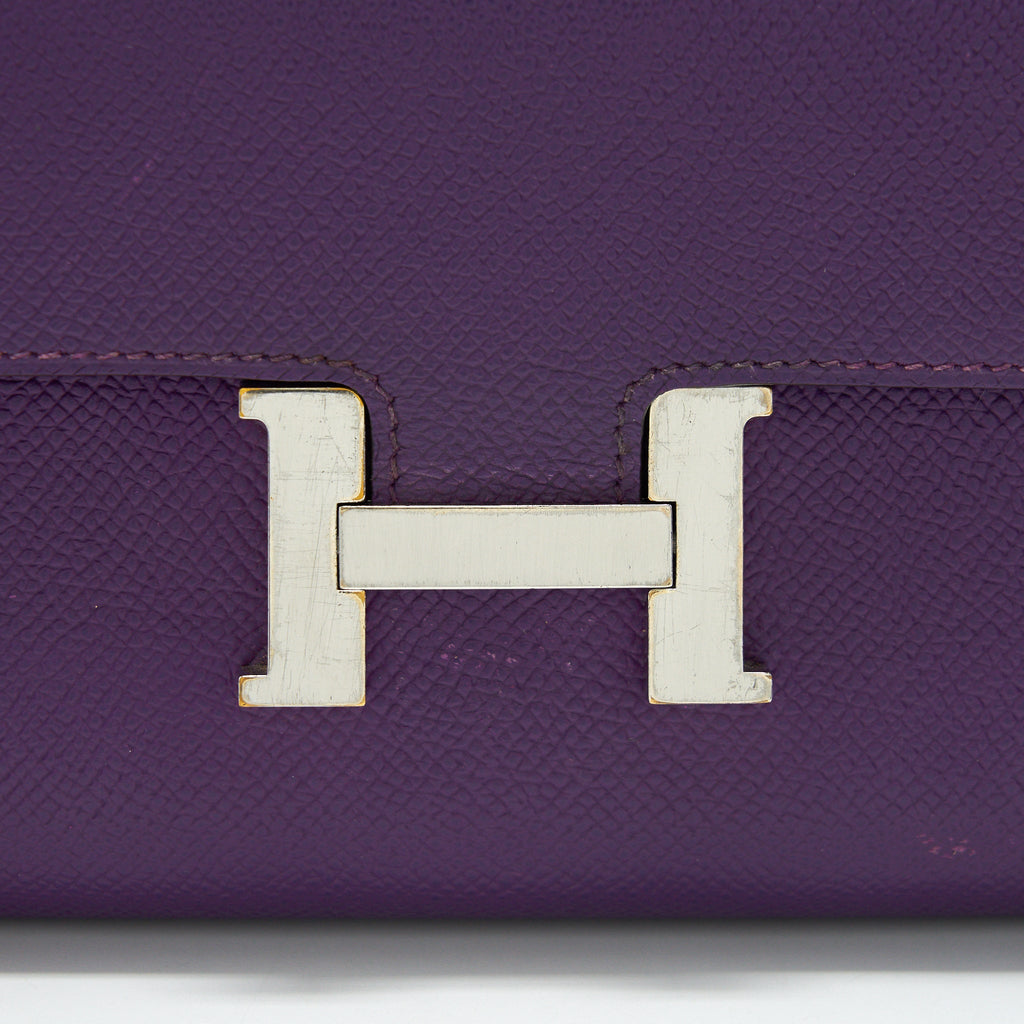 HERMES CONSTANCE WALLET EPSOM PURPLE SHW