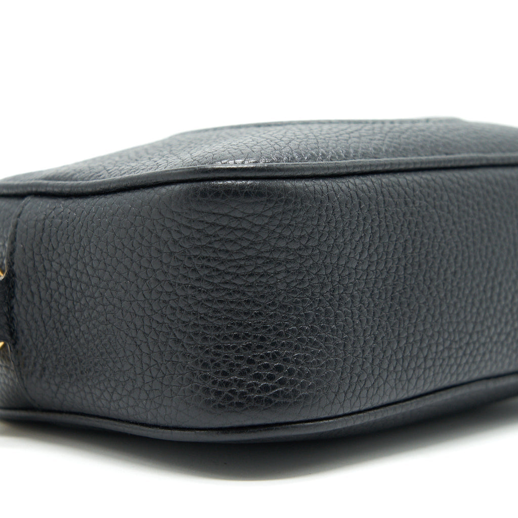 GUCCI SOHO DISCO LEATHER CROSSBODY CAMERA BAG BLACK