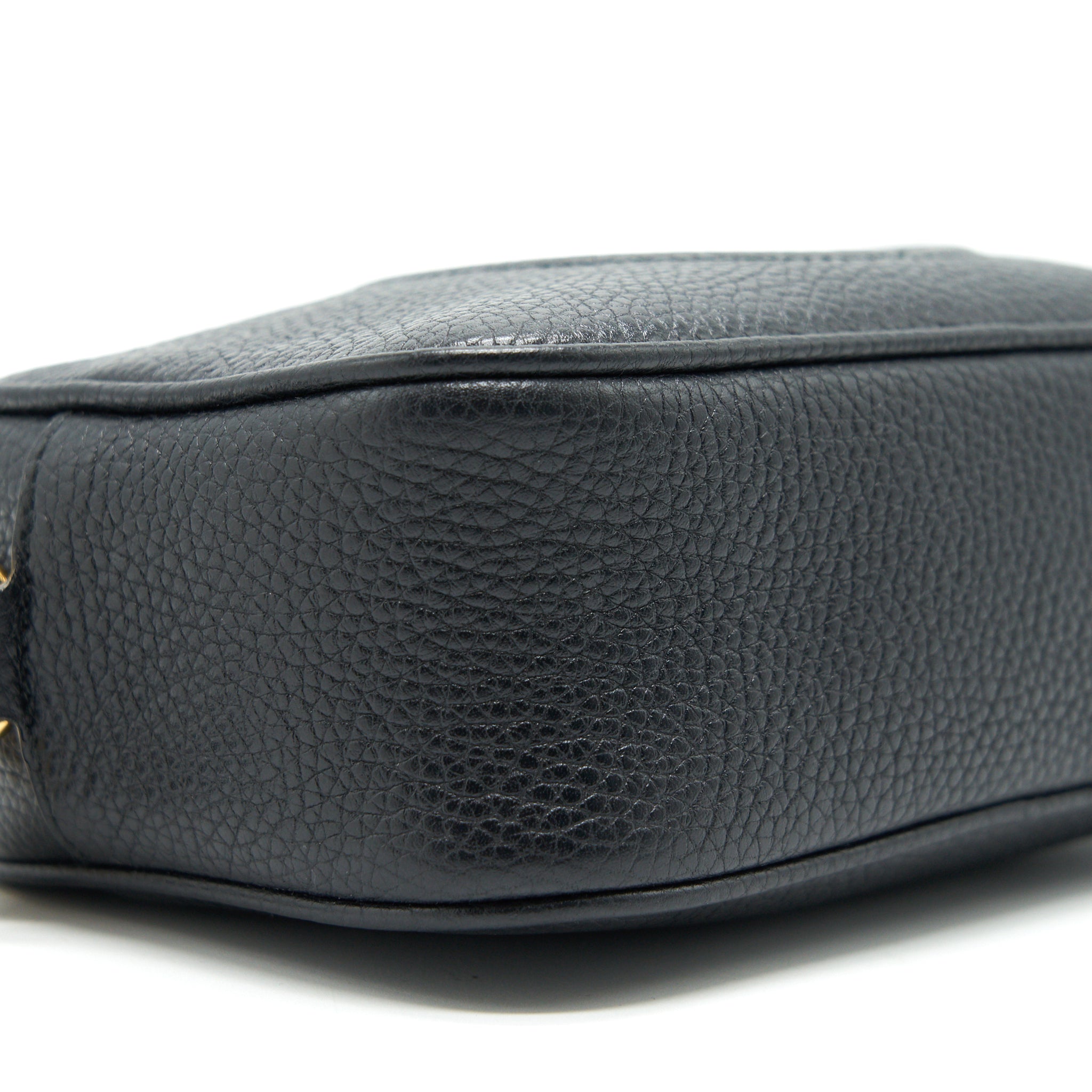 GUCCI SOHO DISCO LEATHER CROSSBODY CAMERA BAG BLACK