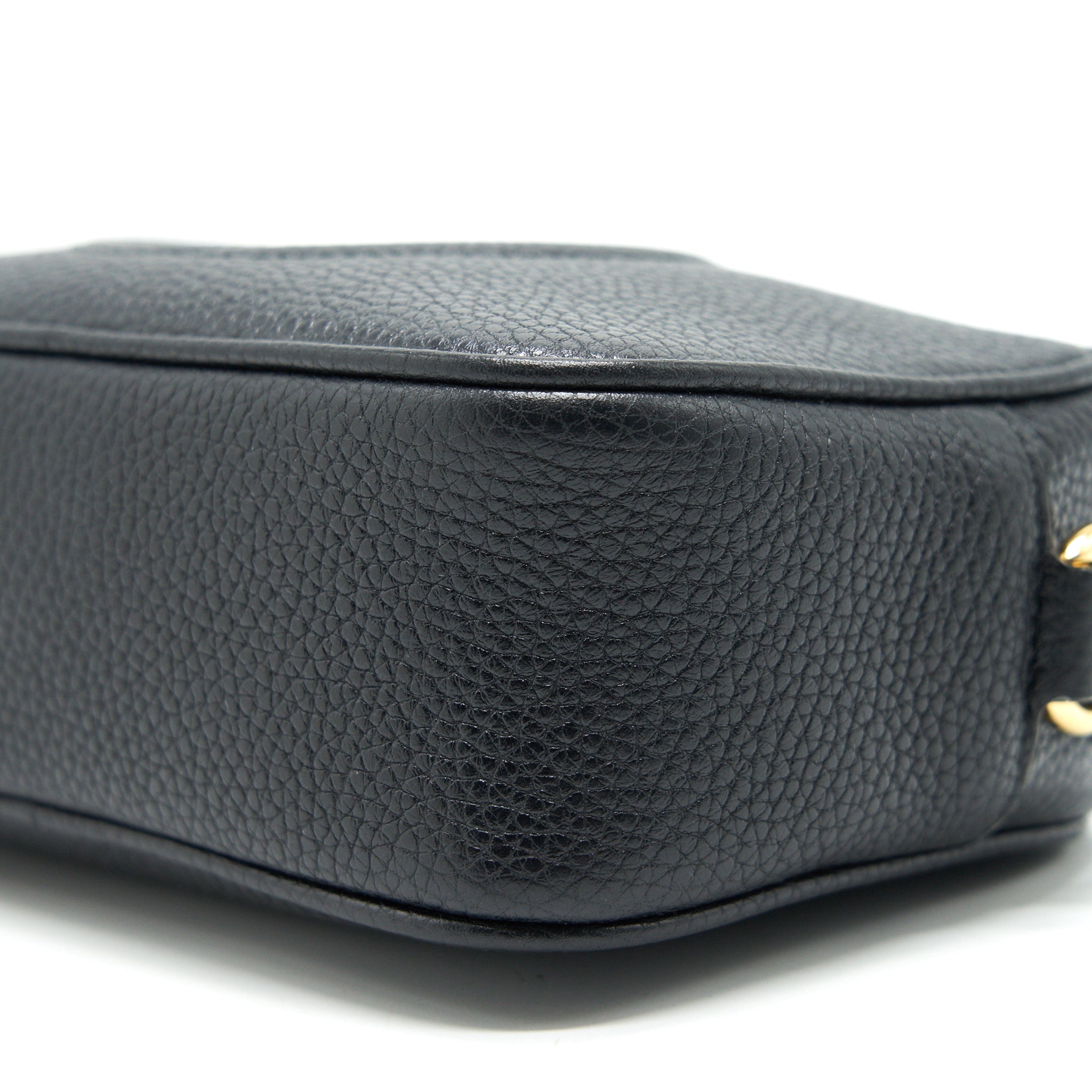 GUCCI SOHO DISCO LEATHER CROSSBODY CAMERA BAG BLACK