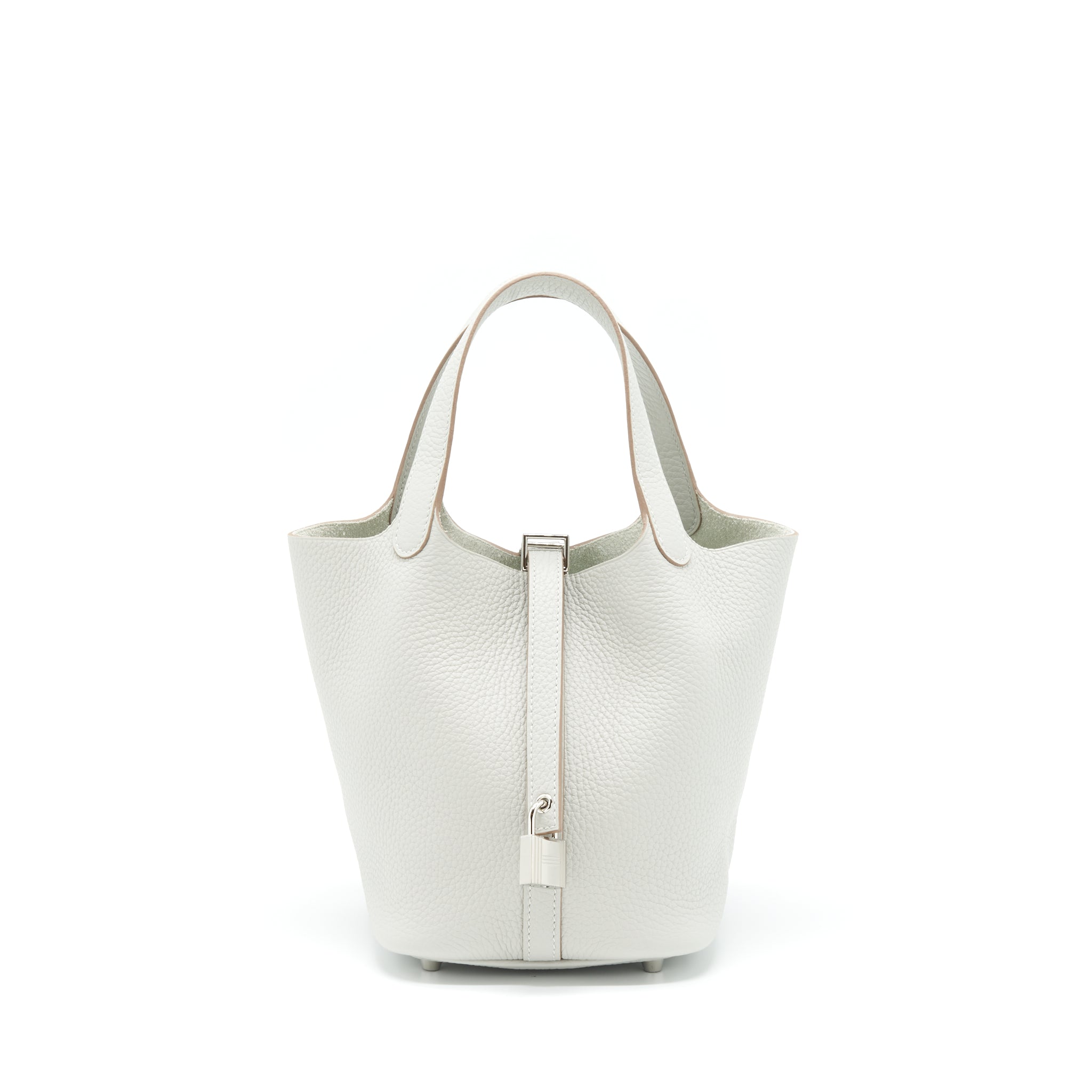 HERMES PICOTIN 18 LOCK BAG CLEMENCE 80 GRIS PERLE SHW
