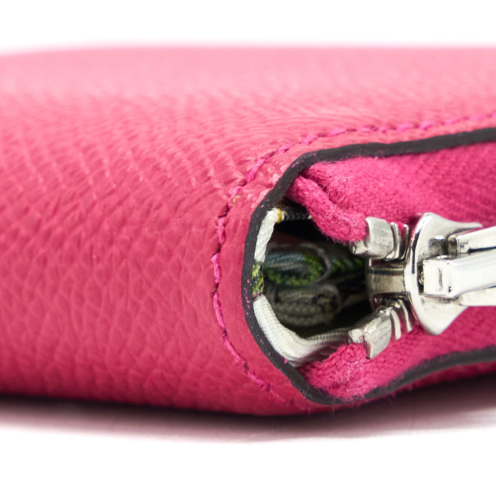 HERMES SILK’IN COMPACT WALLET EPSOM FRAMBOISE SHW