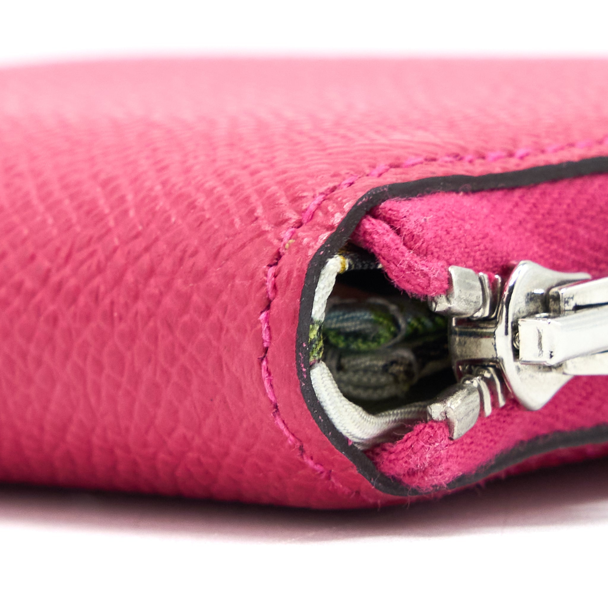 HERMES SILK’IN COMPACT WALLET EPSOM FRAMBOISE SHW