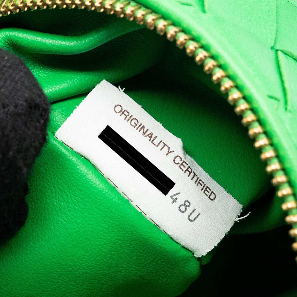 BOTTEGA VENETA MINI JODIE BAG LAMBSKIN GREEN GHW