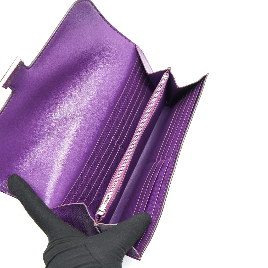 HERMES CONSTANCE WALLET EPSOM PURPLE SHW