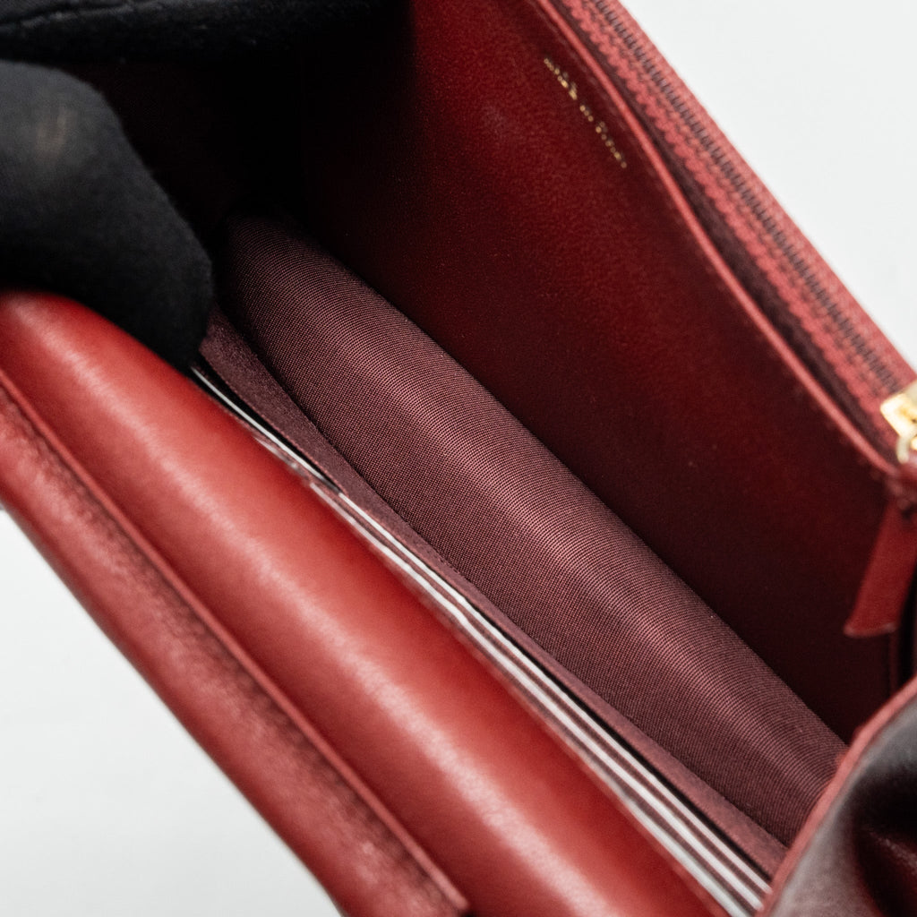 CHANEL WALLET ON CHAIN LAMBSKIN BURGUNDY GHW