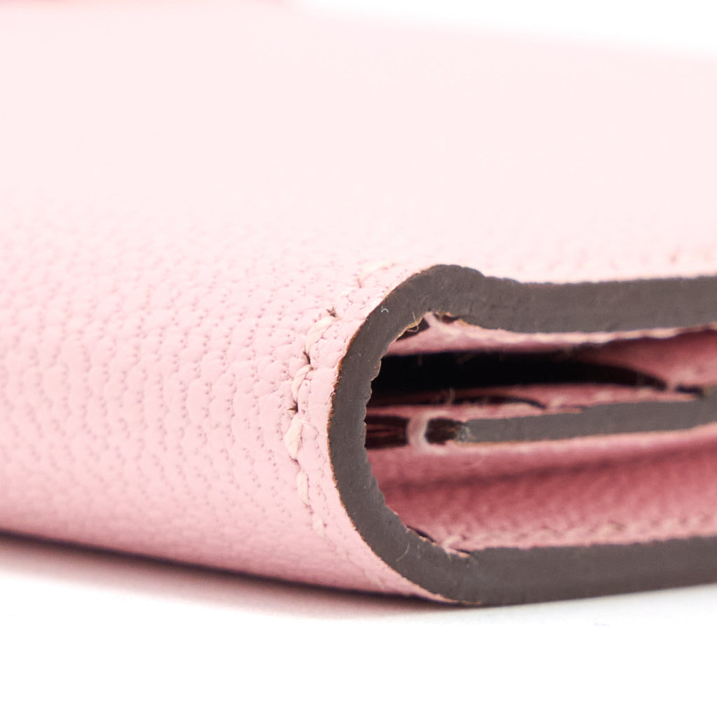 HERMES BEARN LONG WALLET CHEVRE MYSORE 3Q ROSE SAKURA SHW